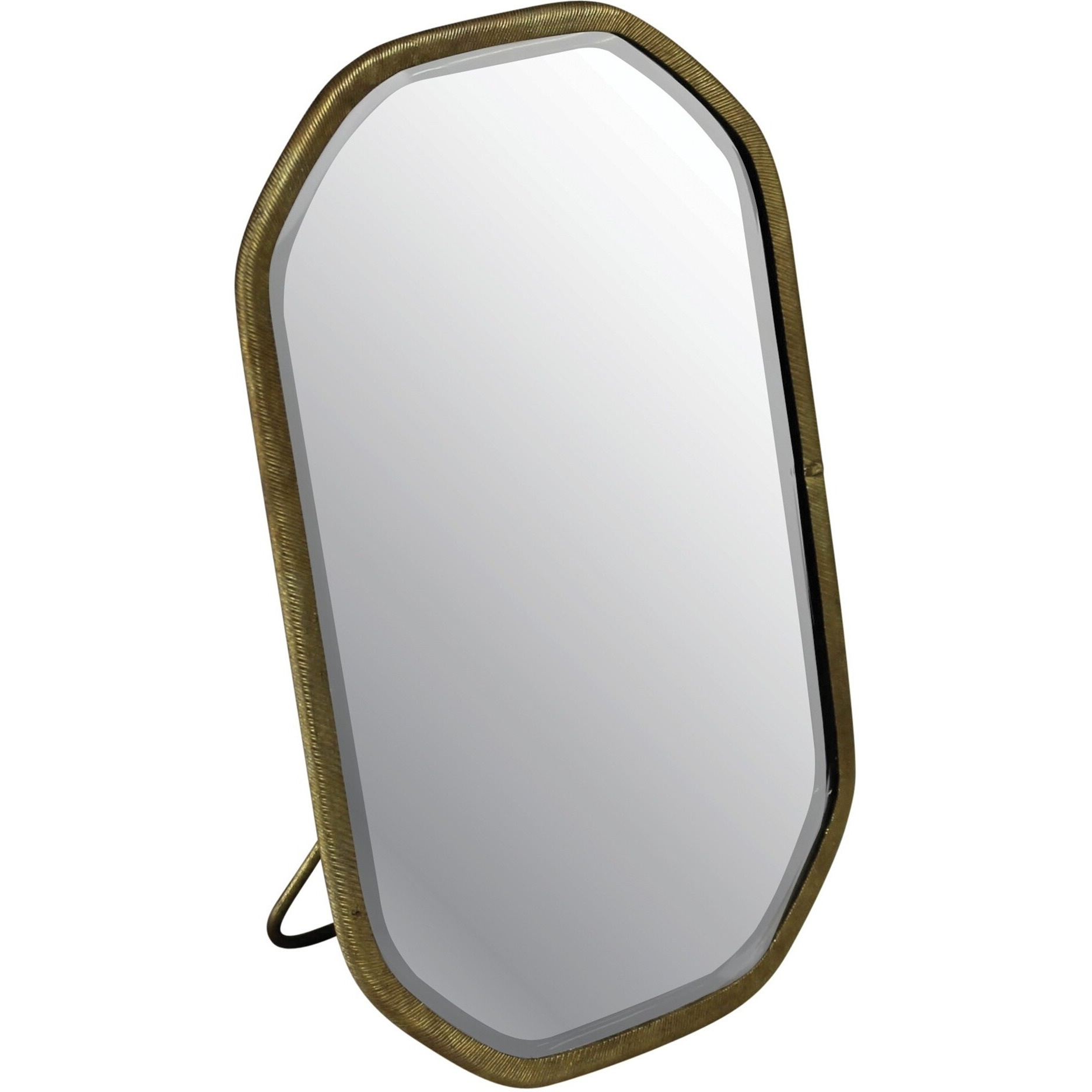 Gold Metal Octagonal Vanity Mirror