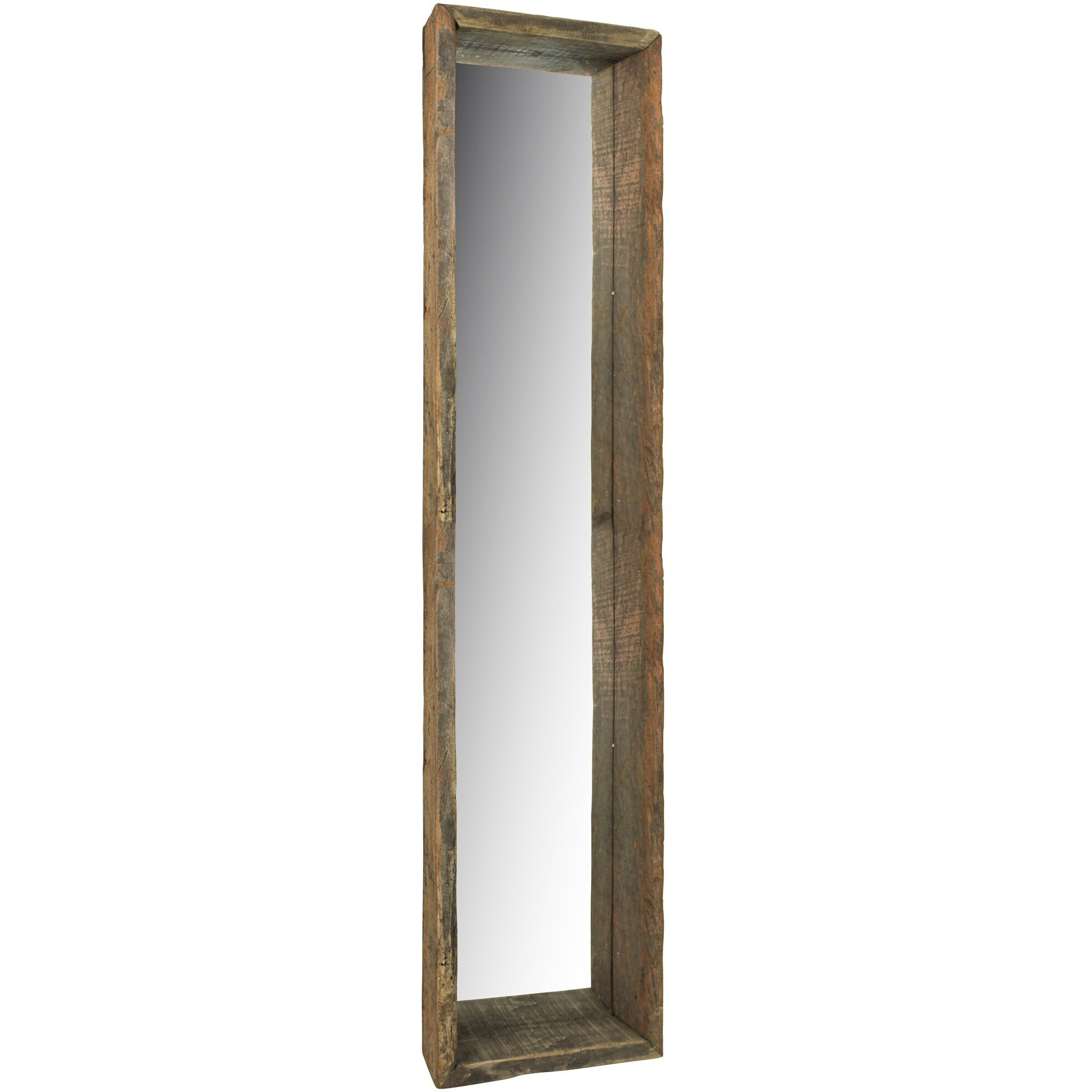 Wooden Mirrored Shelf