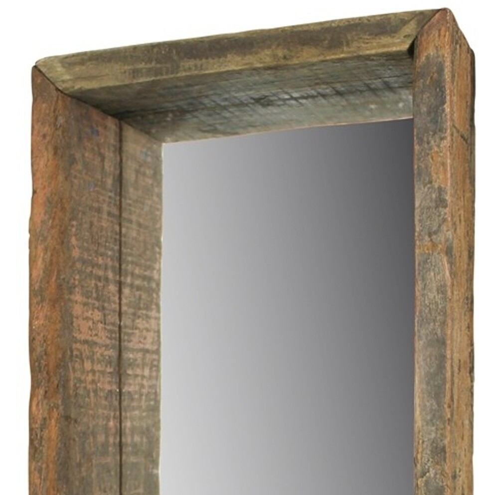 Wooden Mirrored Shelf