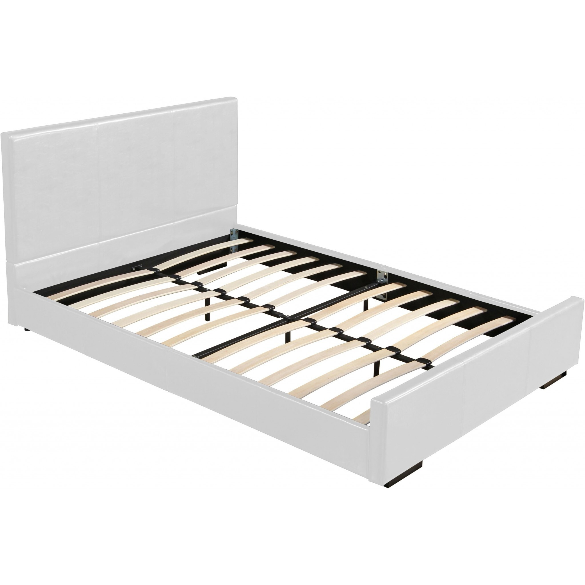 White Platform Queen Bed