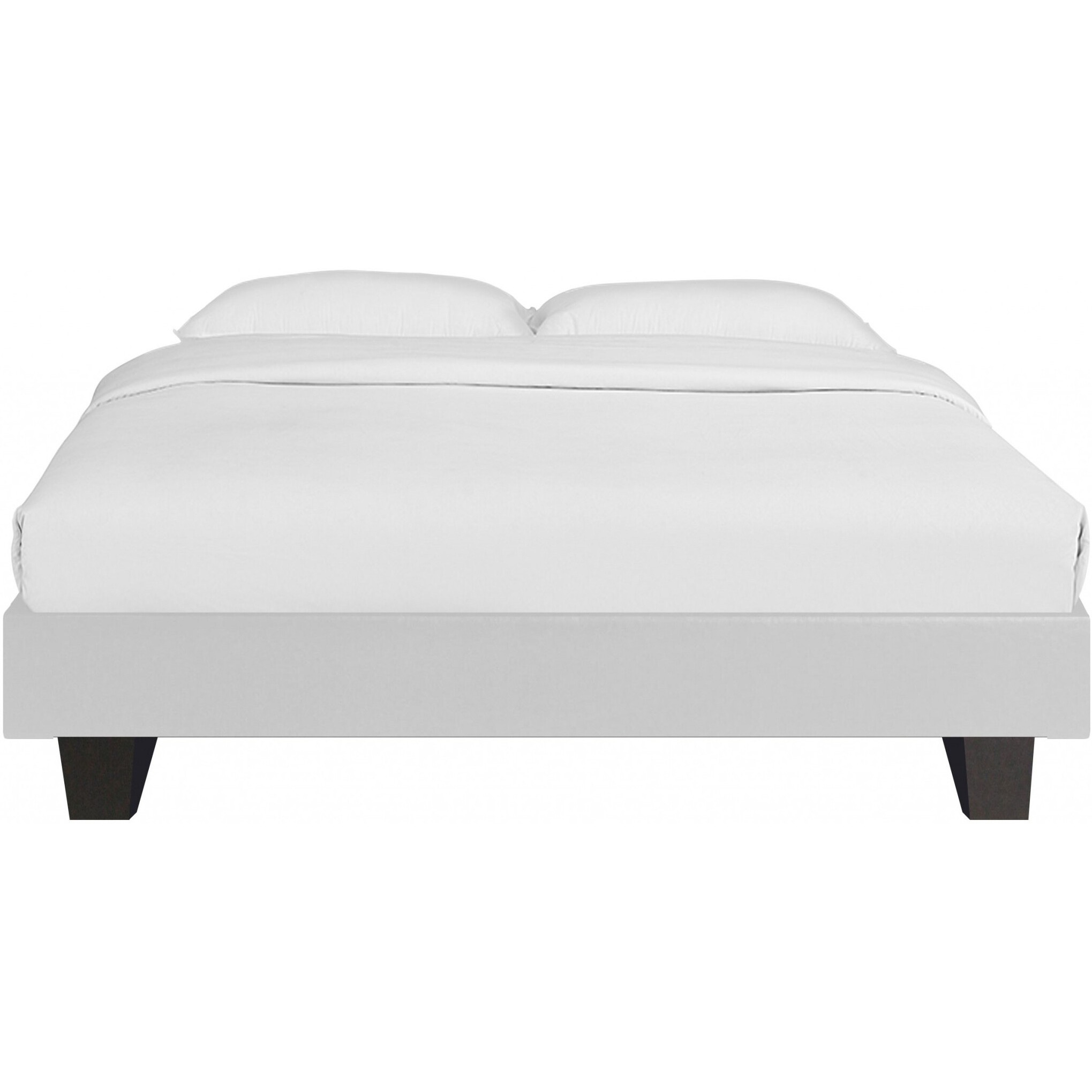 White Platform Queen Bed