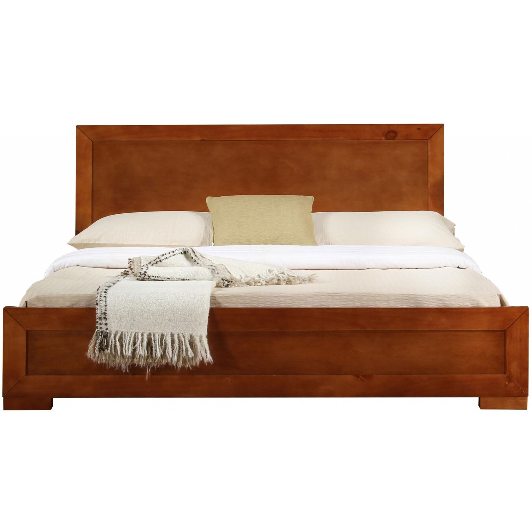 Cherry Wood King Platform Bed