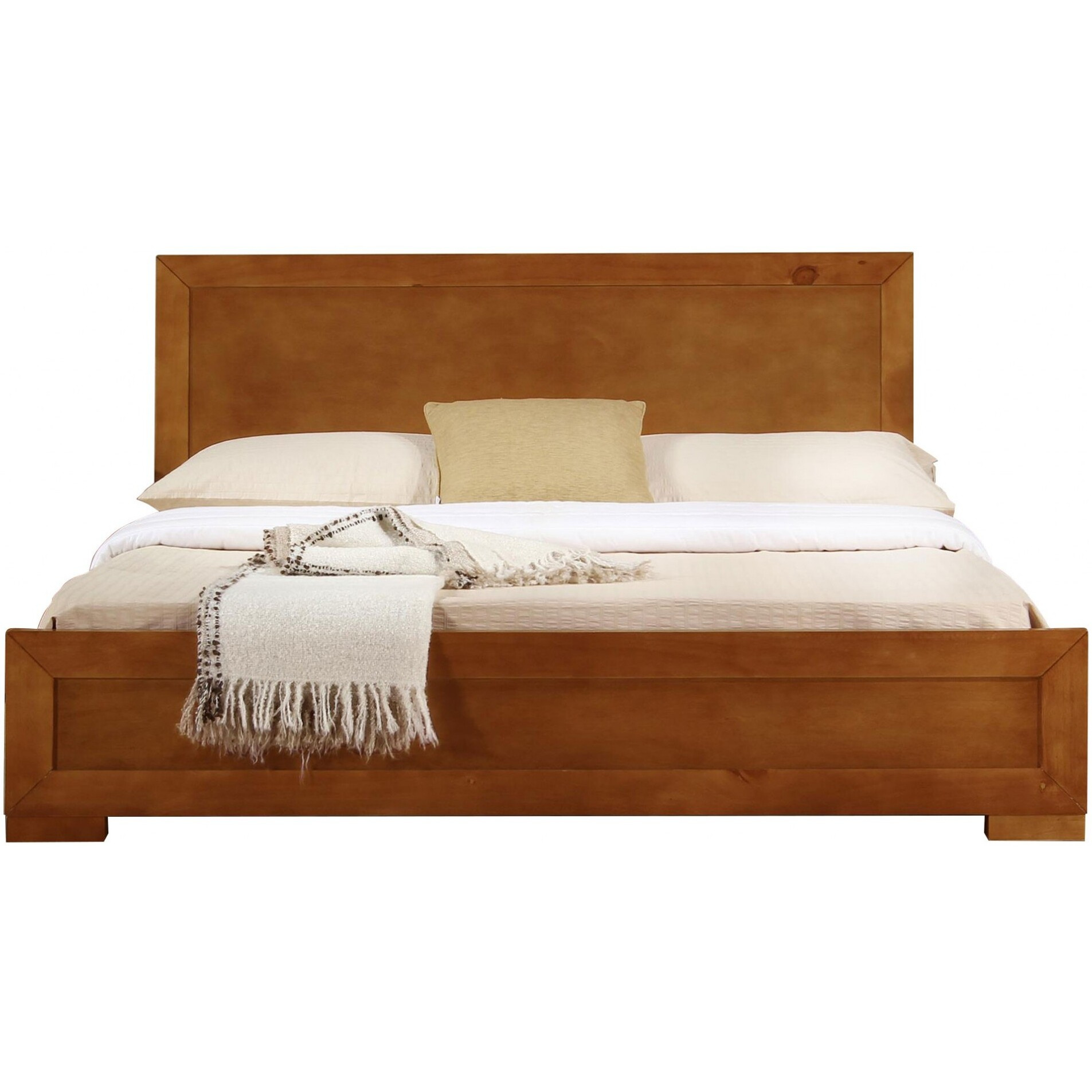 Oak Wood King Platform Bed