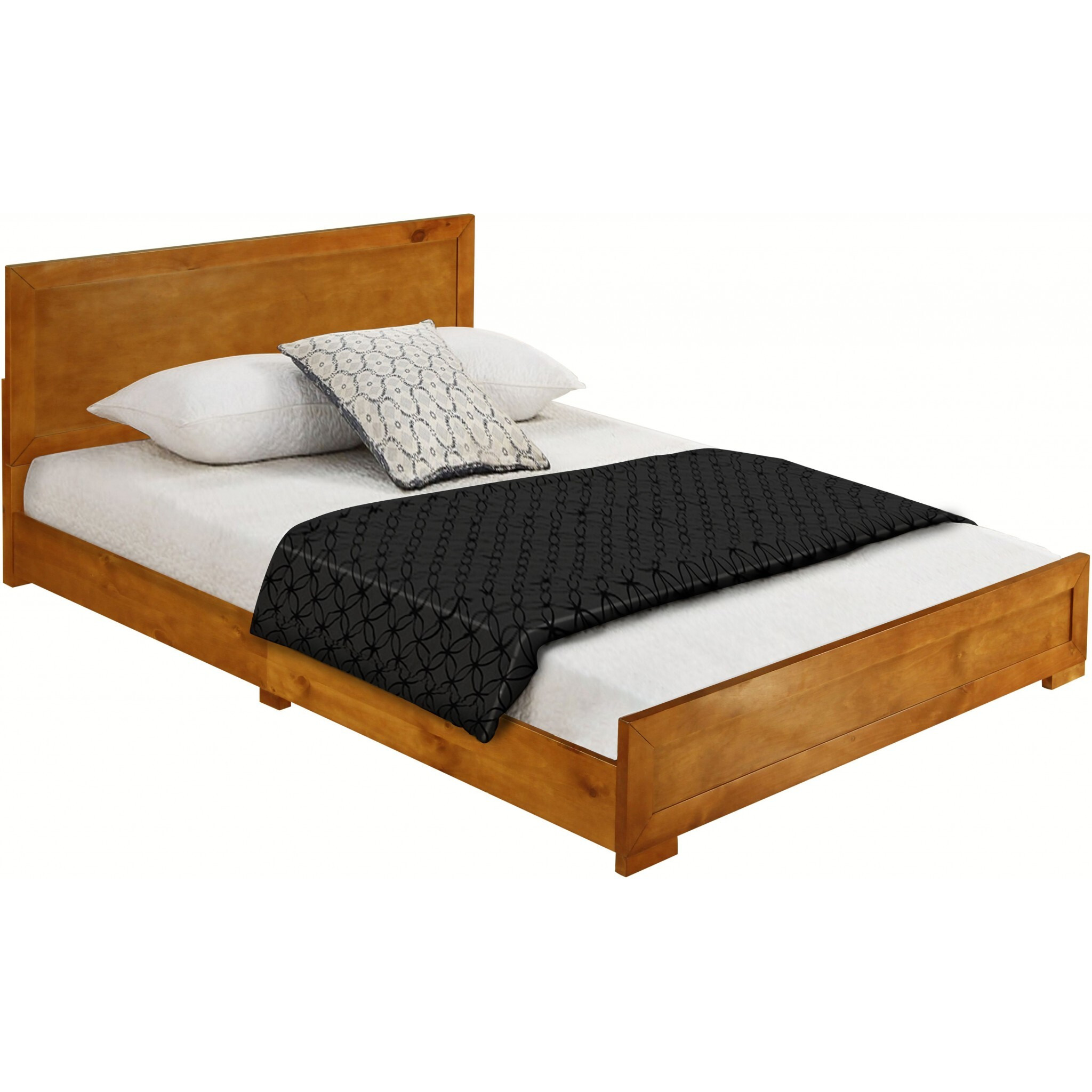 Oak Wood King Platform Bed