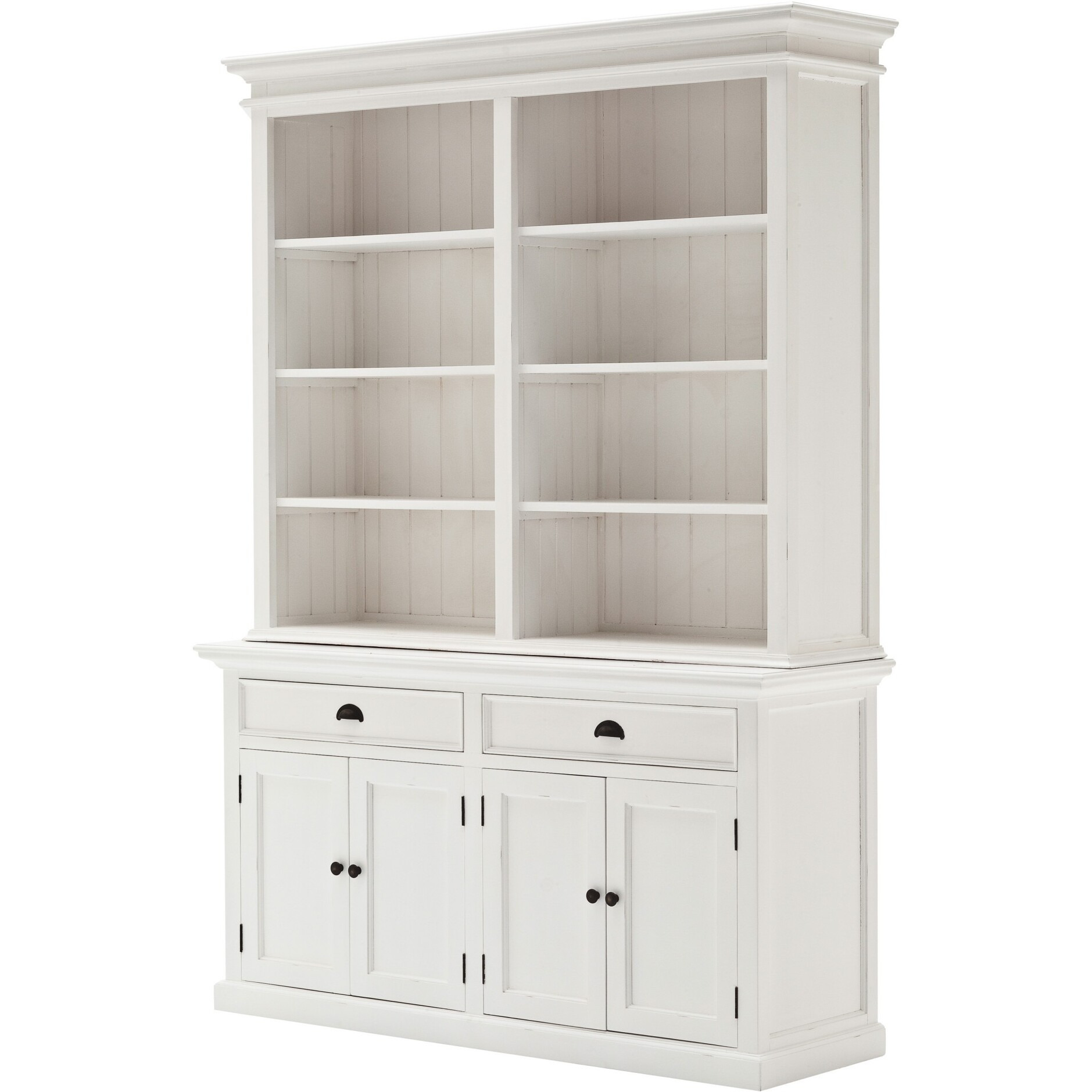 Classic White Hutch Bookcase Unit
