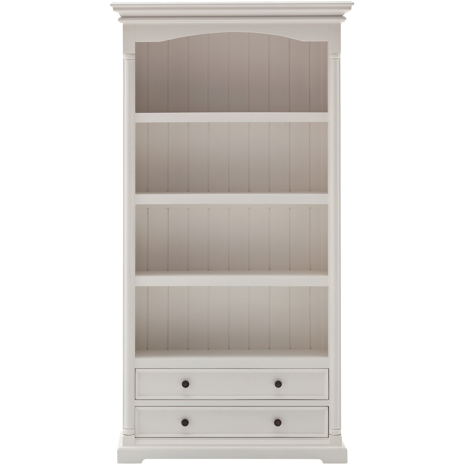 Classic White Bookcase With Drawers