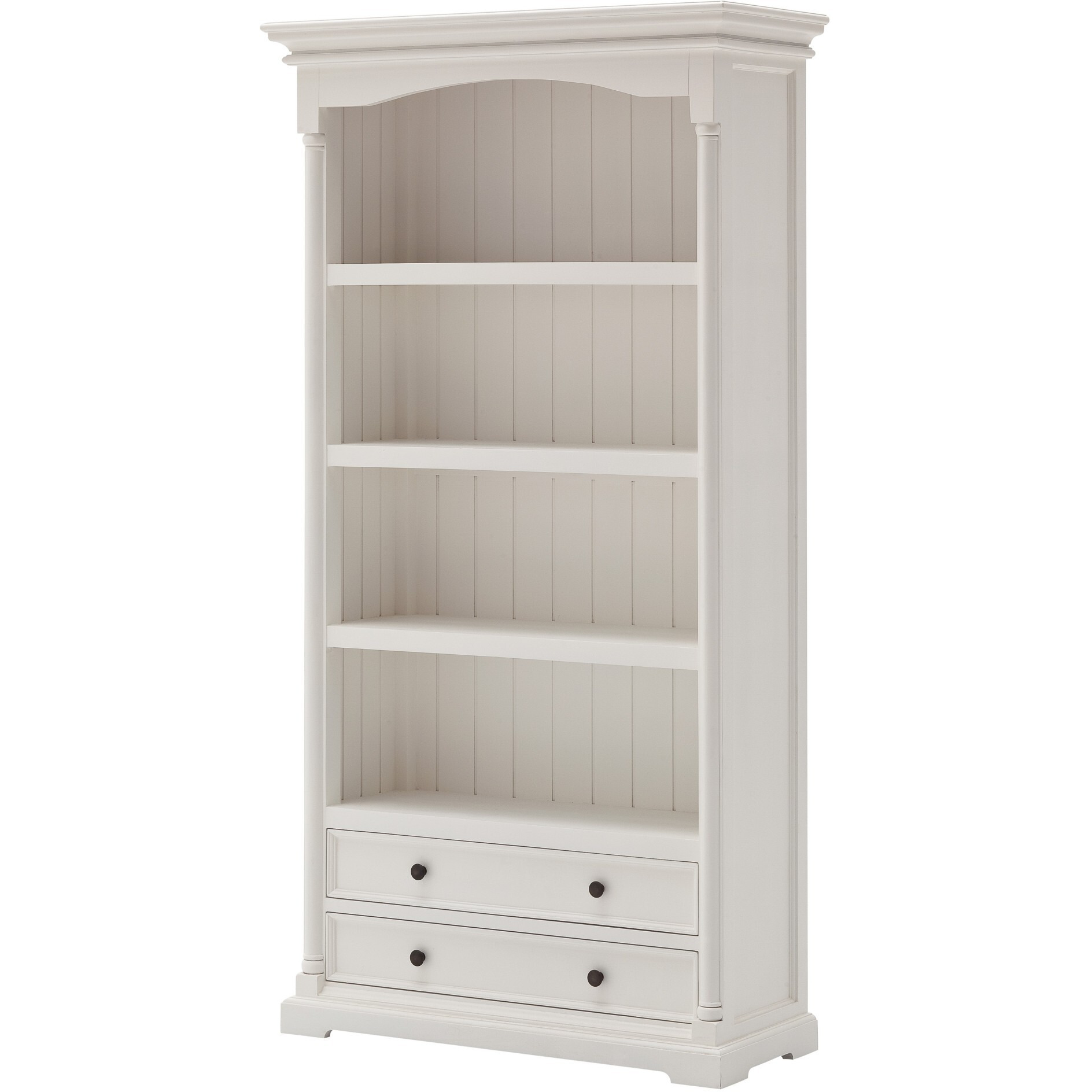 Classic White Bookcase With Drawers