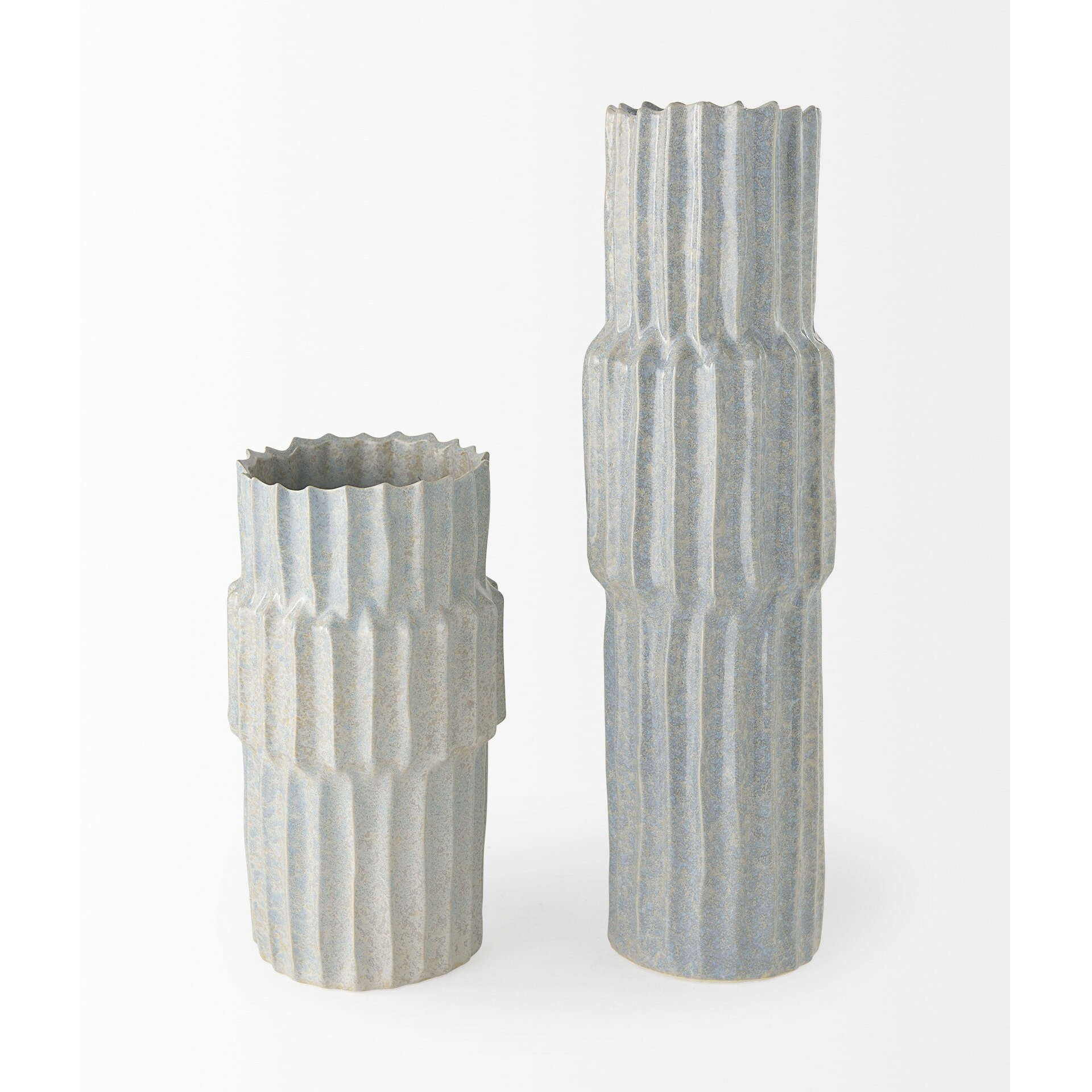 23"" Jumbo Organic Textured Gray Vase
