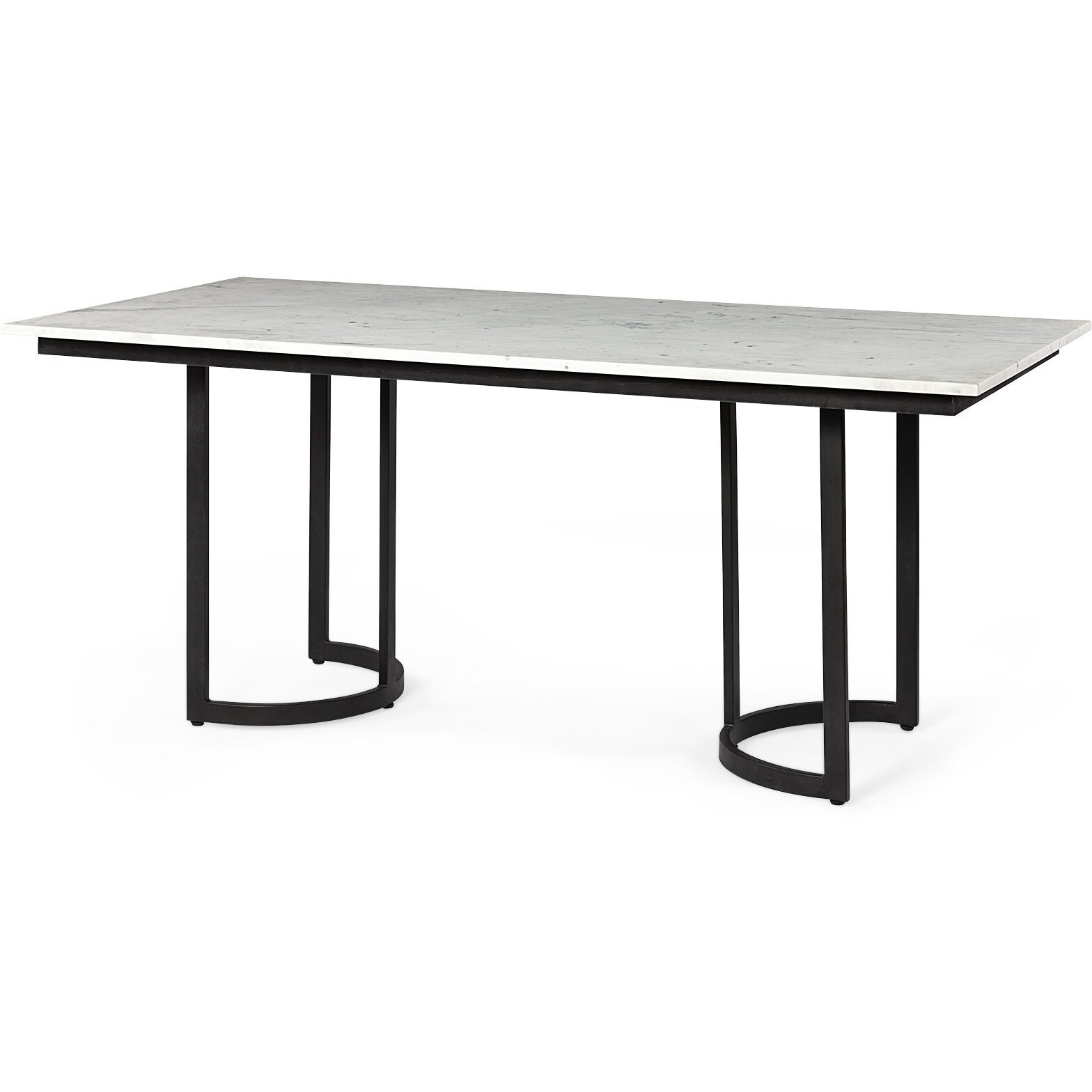 Modern Marble And Metal Dining Table