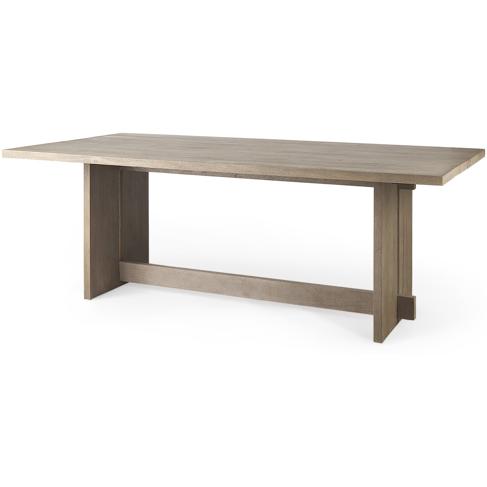 Light Brown Modern Rustic Wooden Dining Table