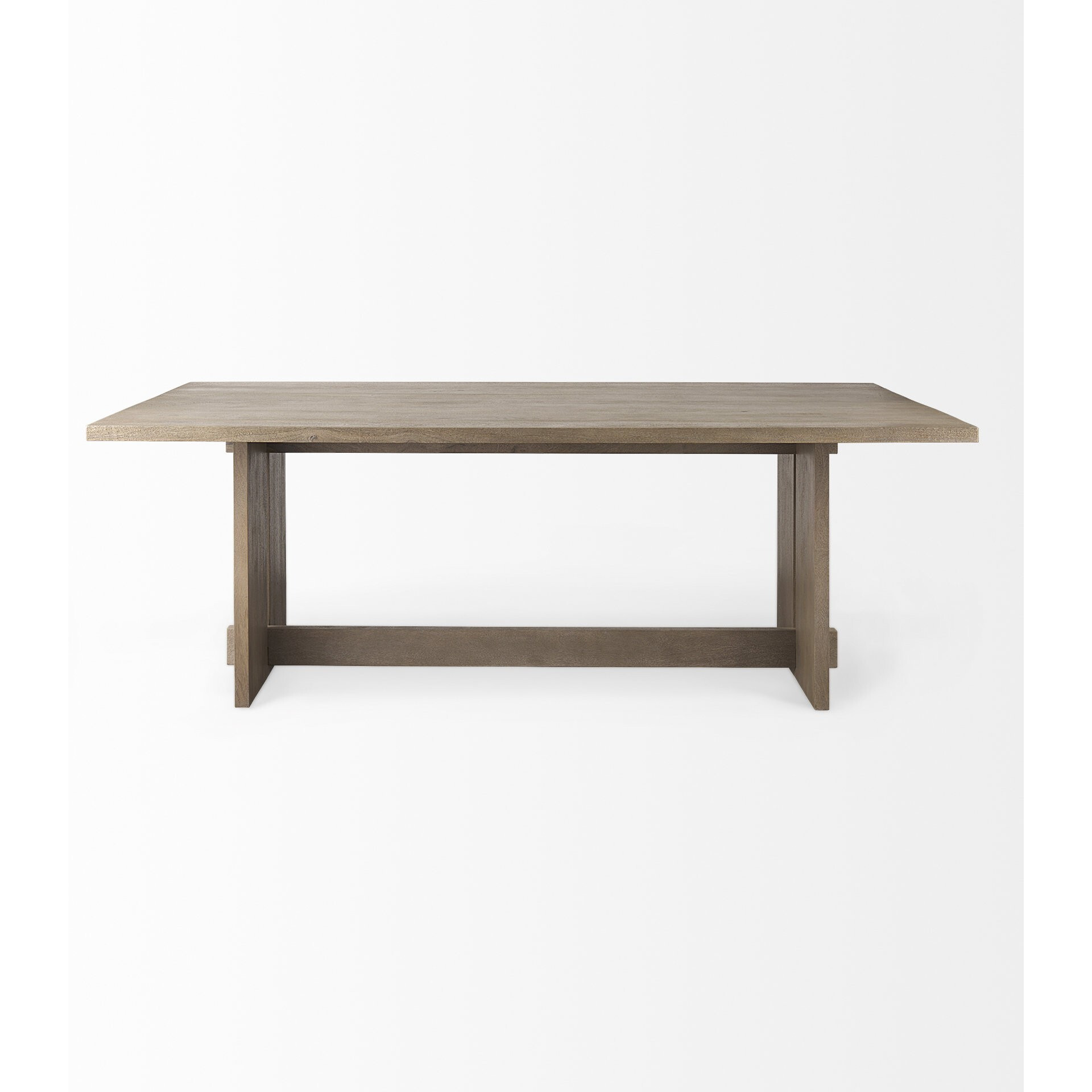 Light Brown Modern Rustic Wooden Dining Table