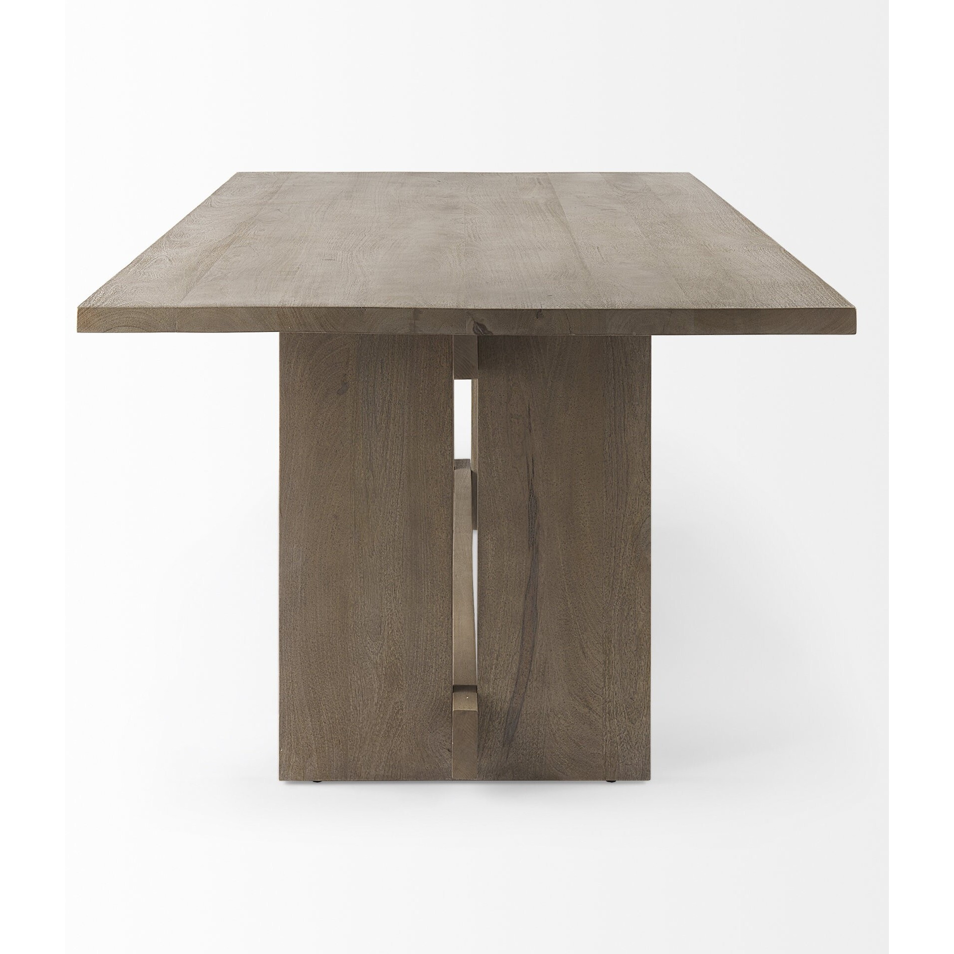 Light Brown Modern Rustic Wooden Dining Table