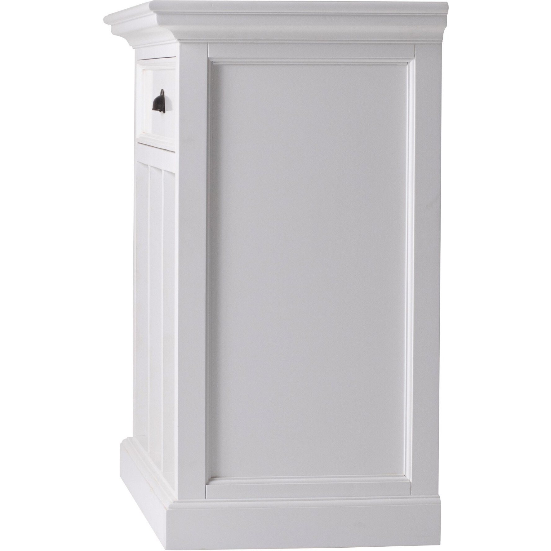 Classic White Large Nightstand With Dividers