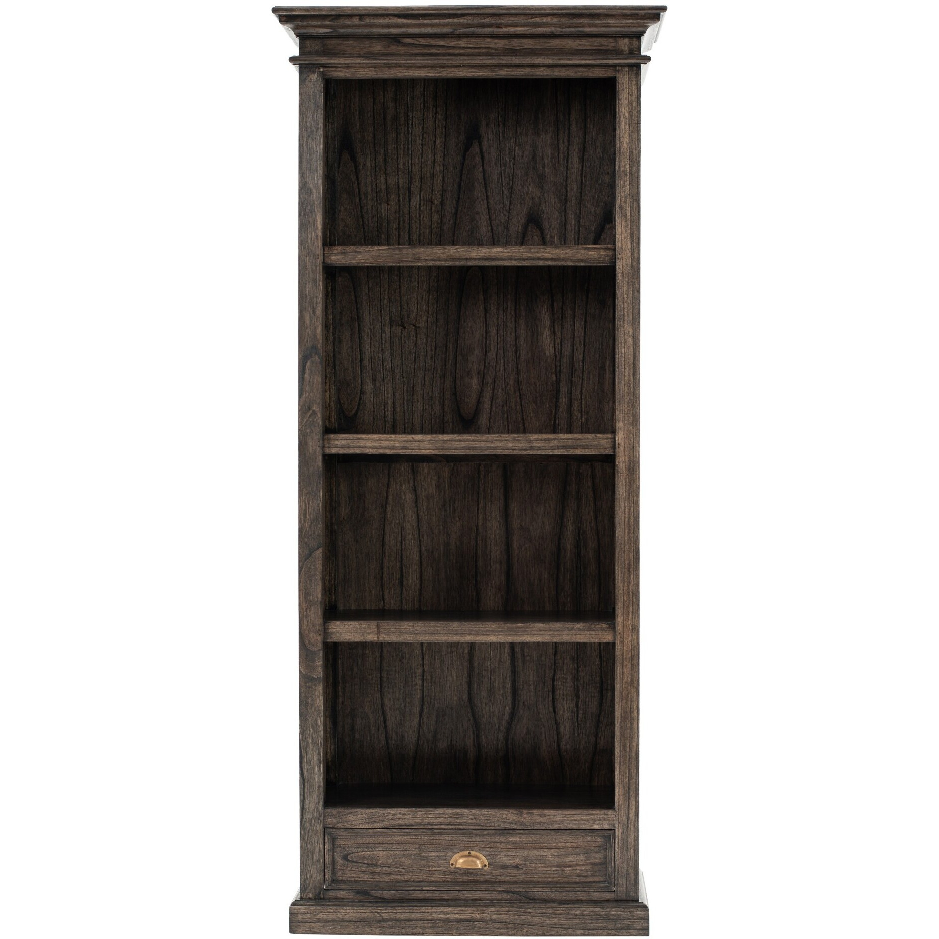 Black Wash Bookcase With One Drawer