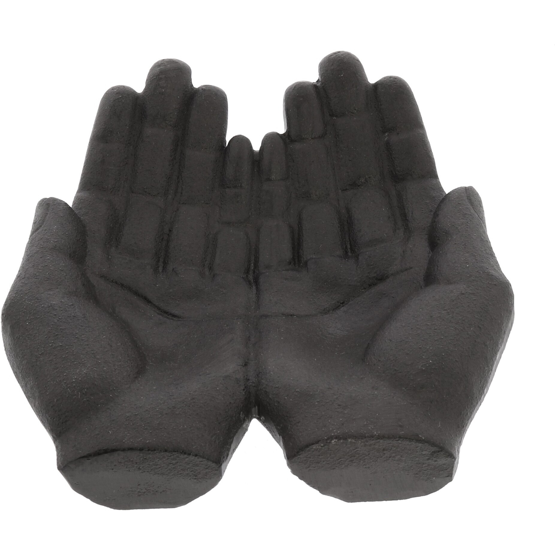 Black Cast Iron Two Hands Decorative Piece