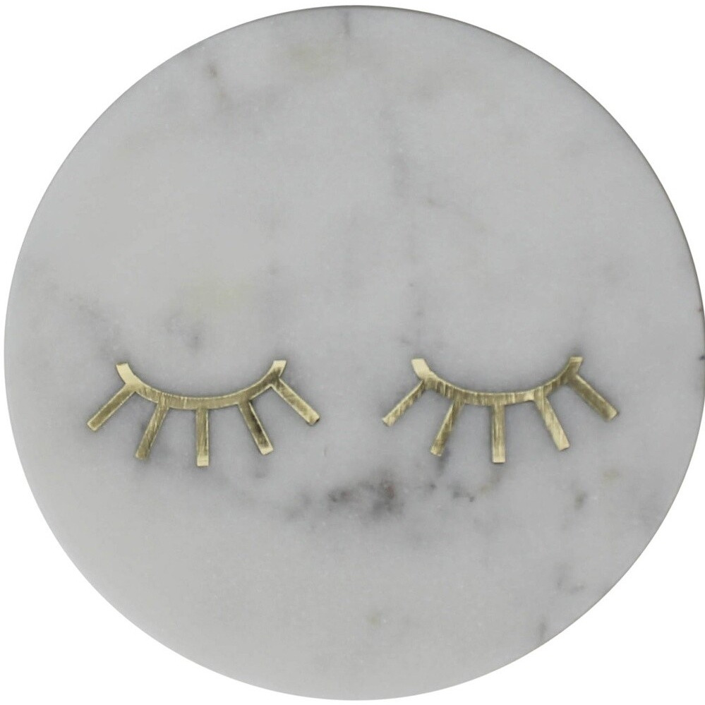 Lashes Inlay Marble Serving Tray