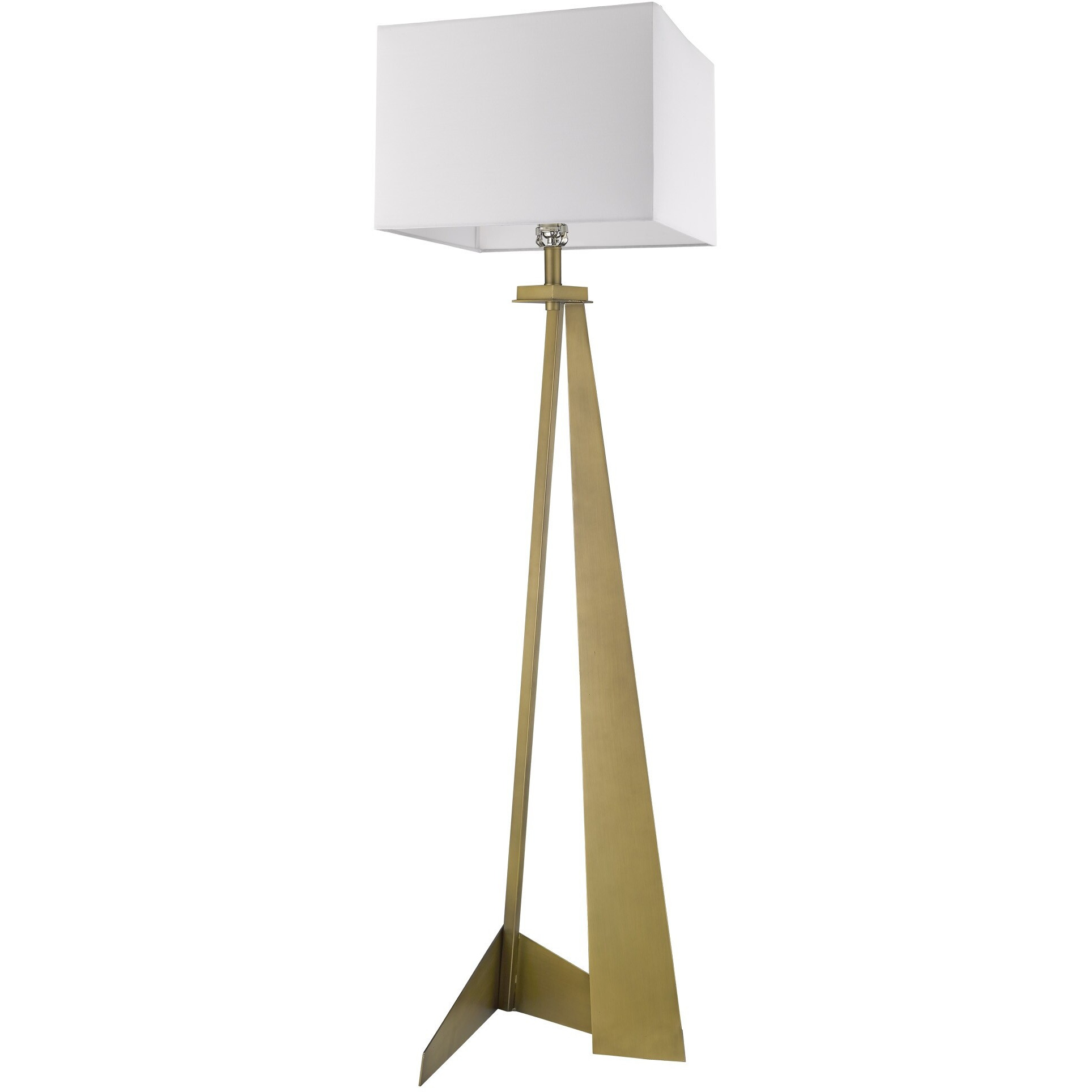Stratos 1-Light Aged Brass Floor Lamp