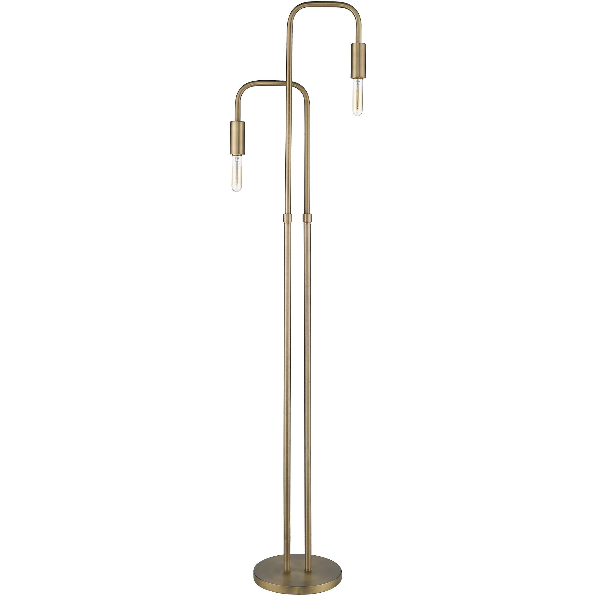 Perret 2-Light Aged Brass Floor Lamp