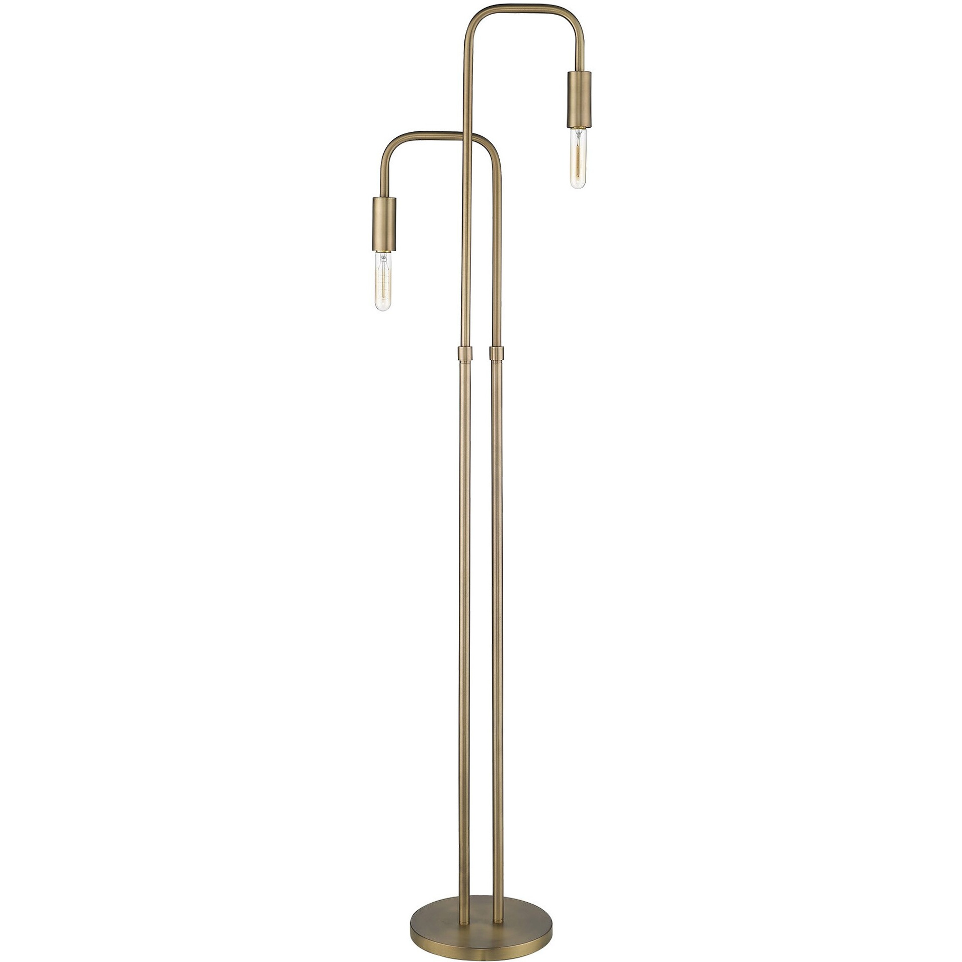 Perret 2-Light Aged Brass Floor Lamp
