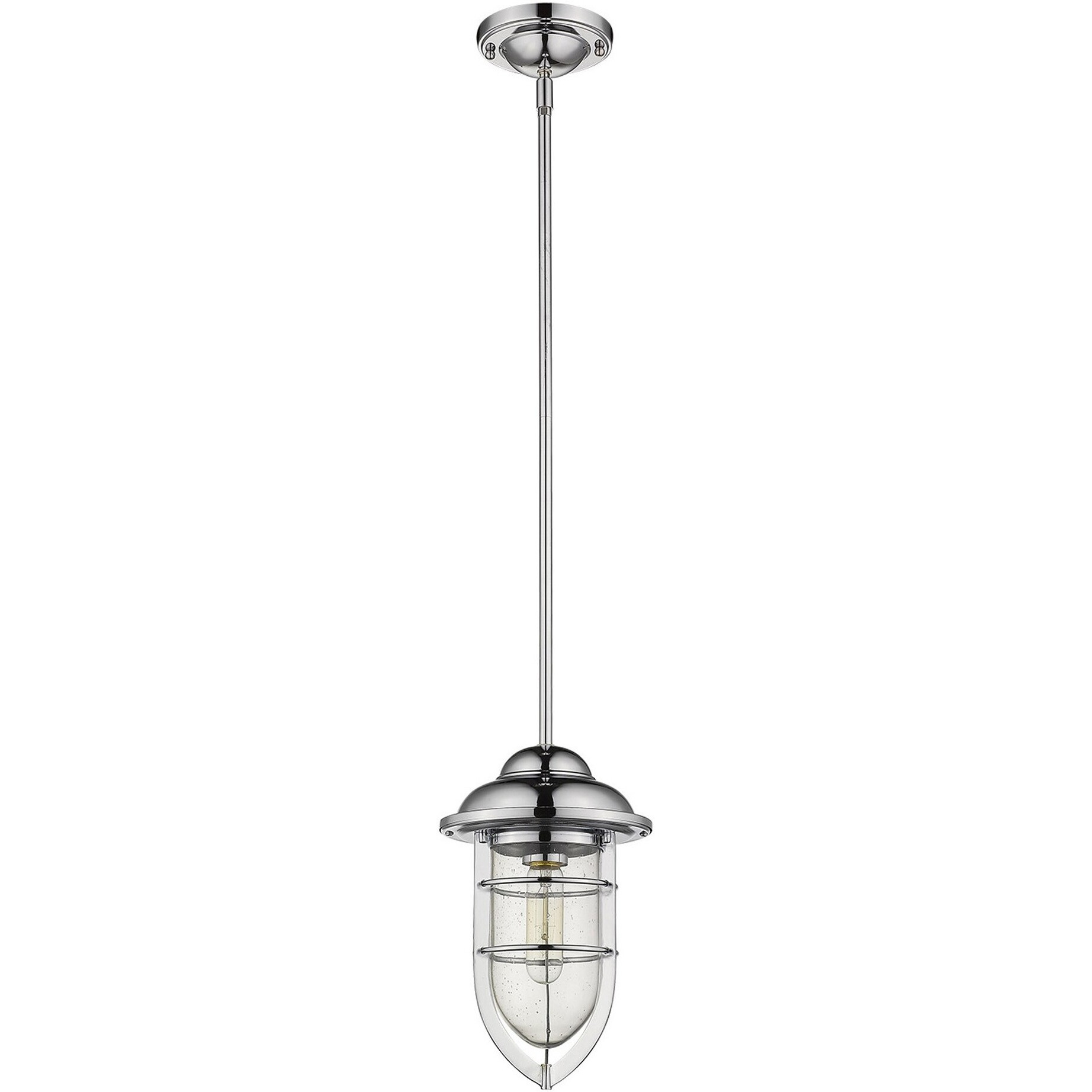 Silver Teardrop Shape Pendant Light