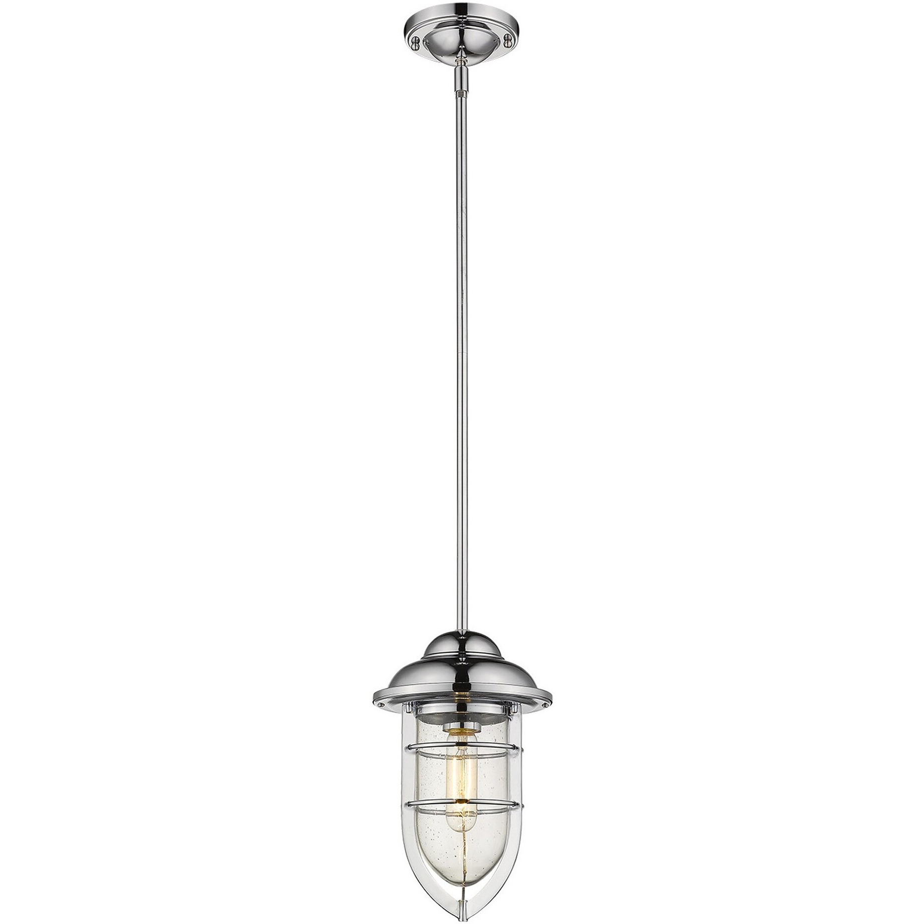Silver Teardrop Shape Pendant Light