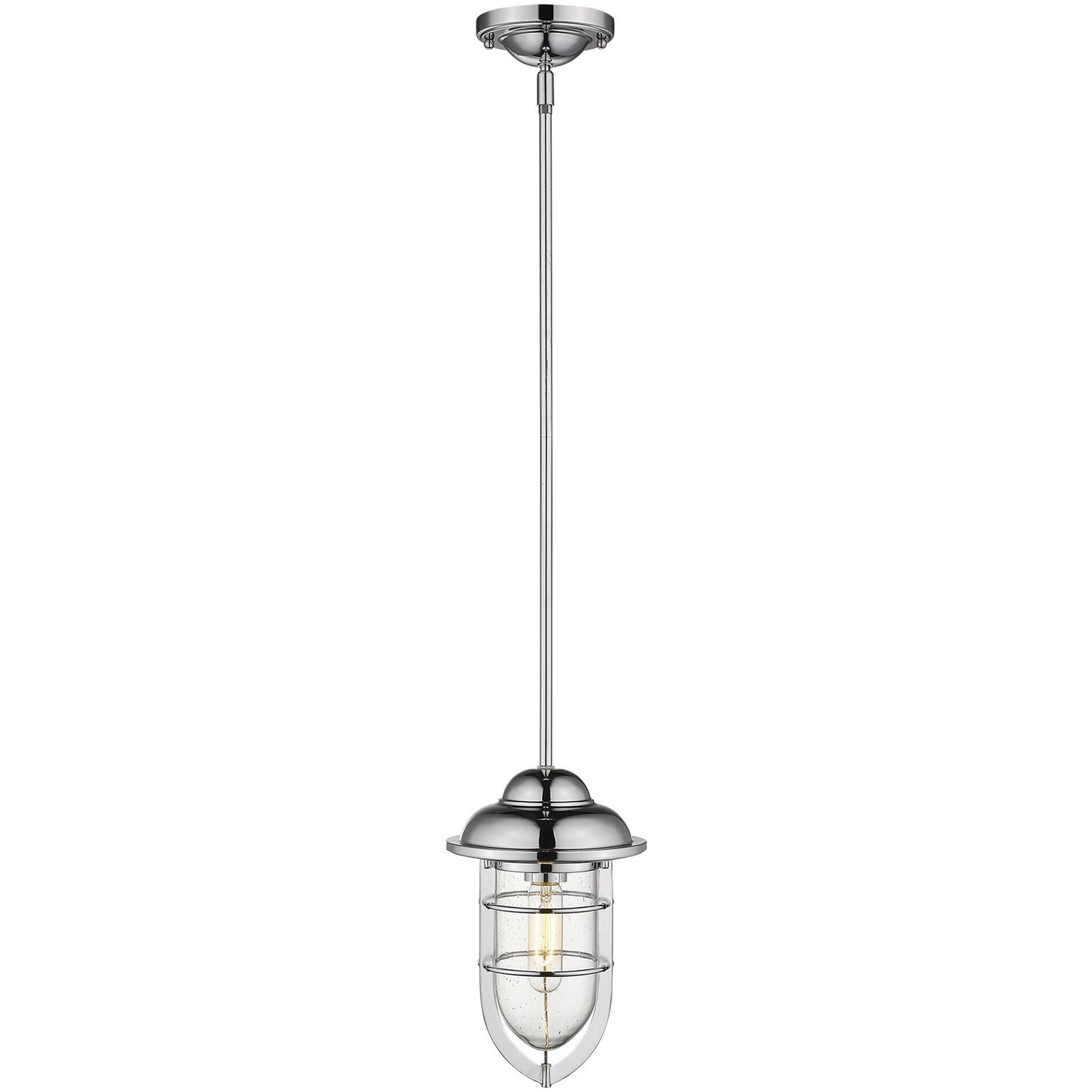 Silver Teardrop Shape Pendant Light