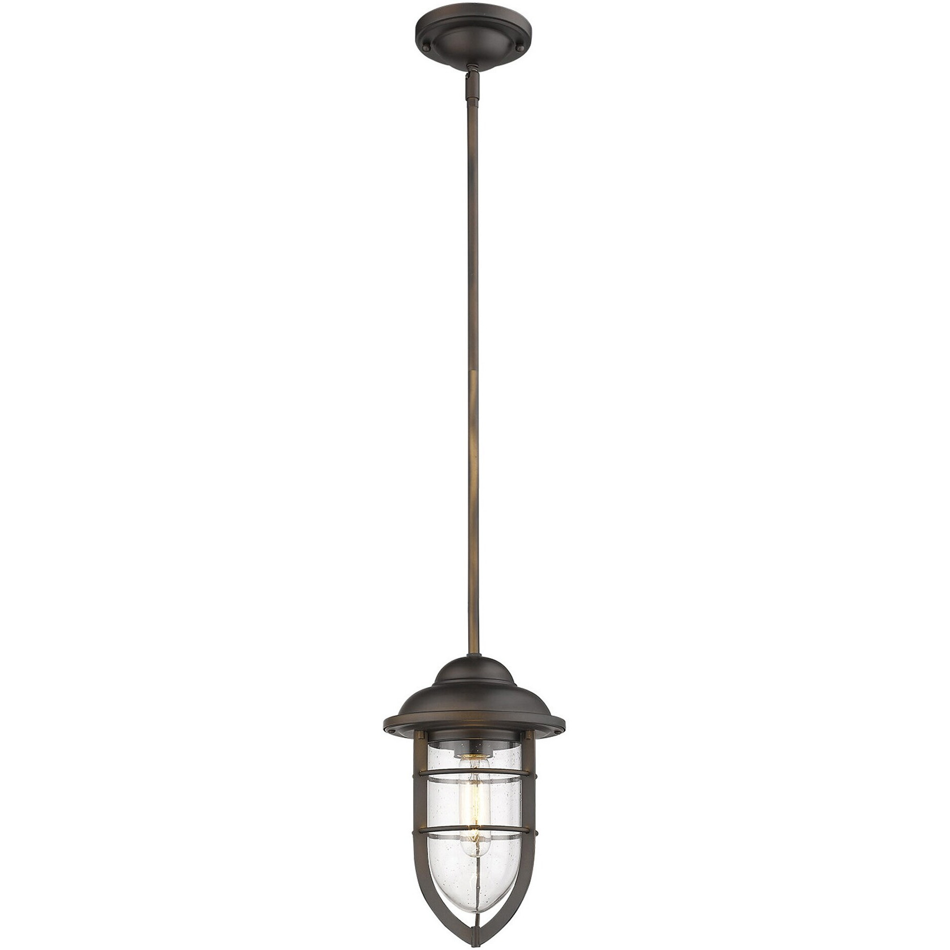 Antique Bronze Teardrop Shape Pendant Light