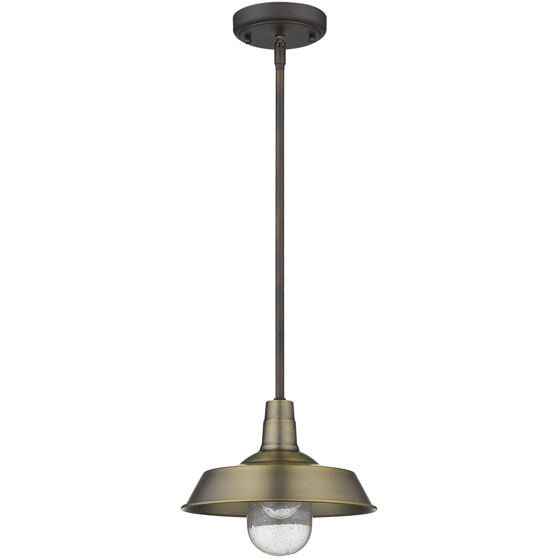 Brushed Gold Shallow Plate Adjustable Pendant Light