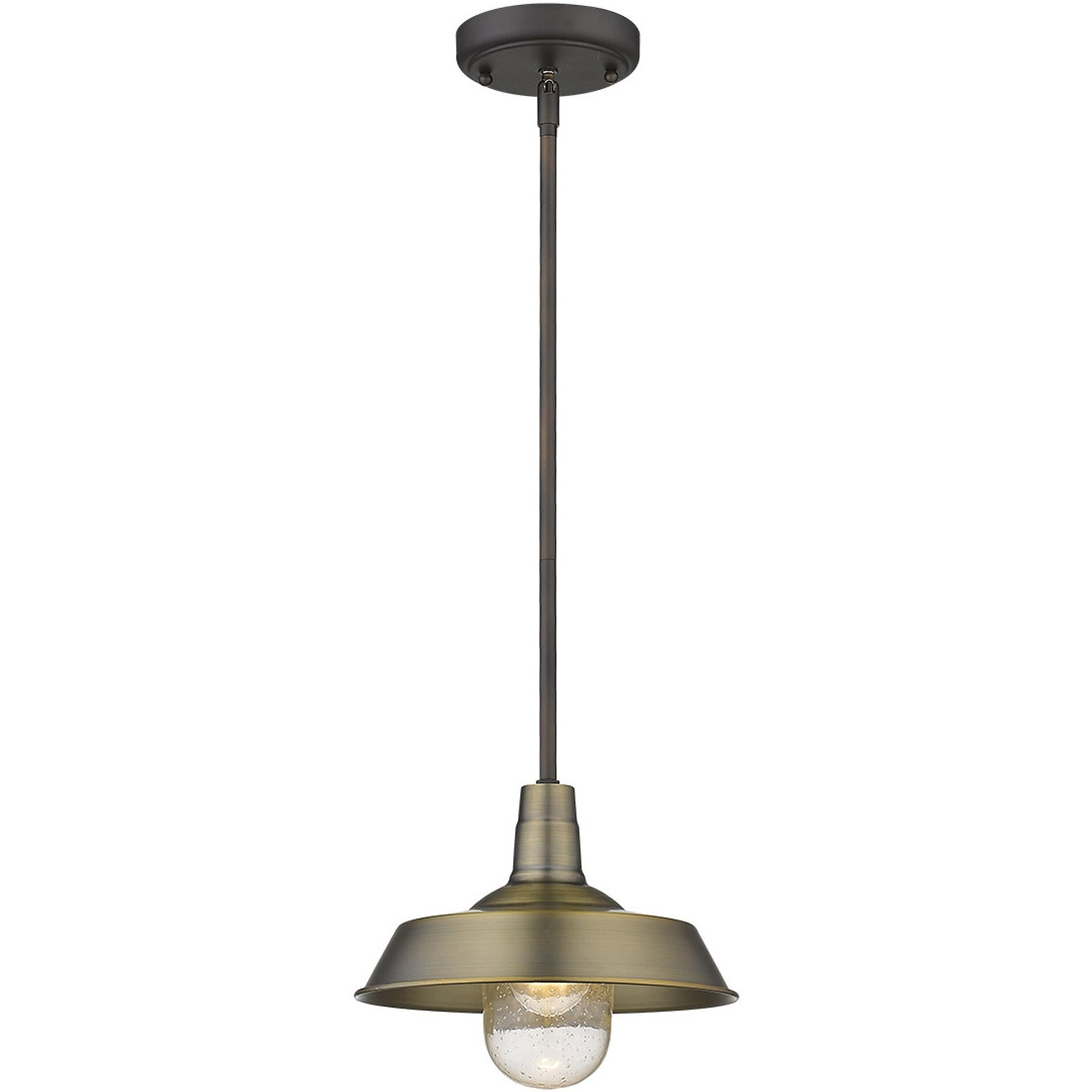 Brushed Gold Shallow Plate Adjustable Pendant Light