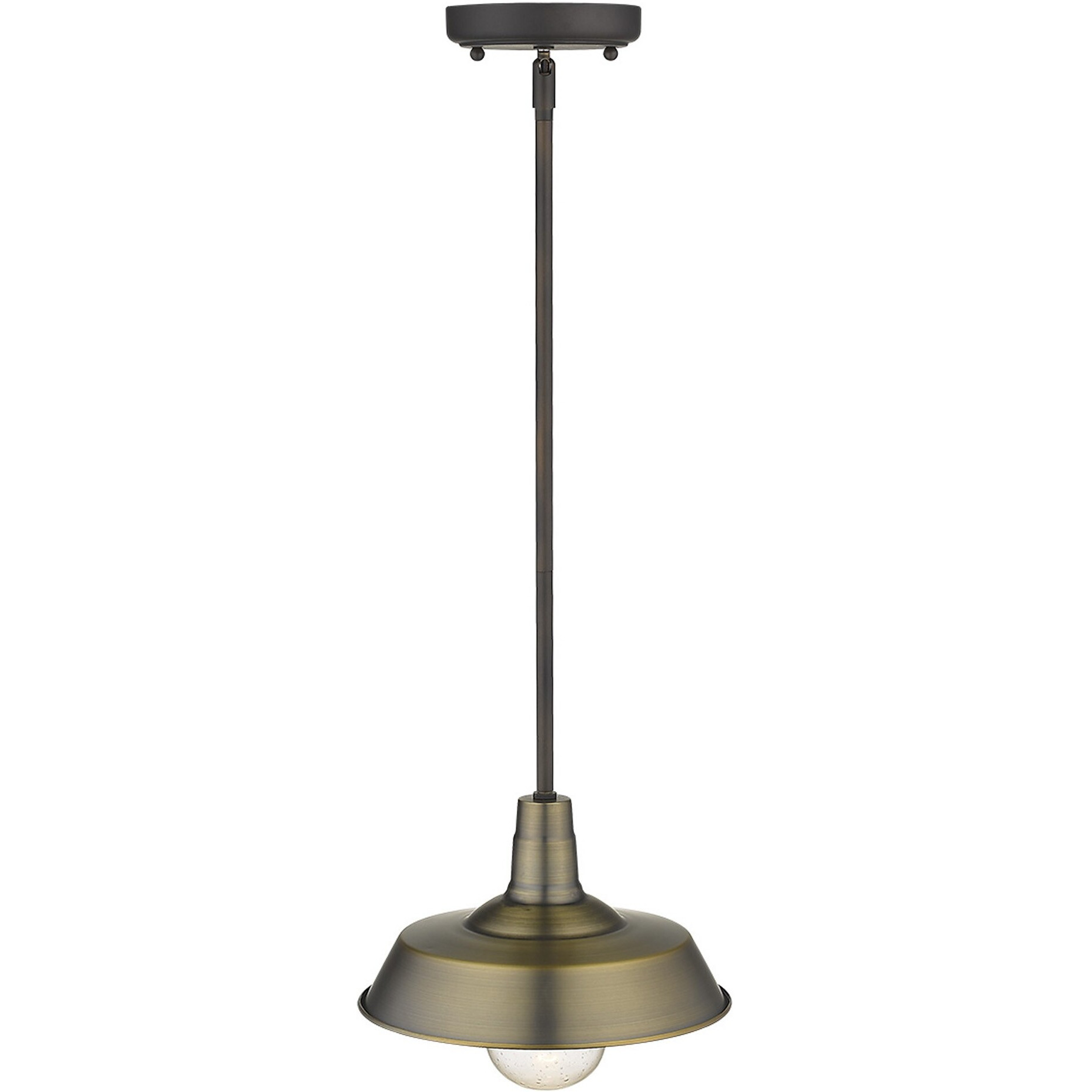 Brushed Gold Shallow Plate Adjustable Pendant Light