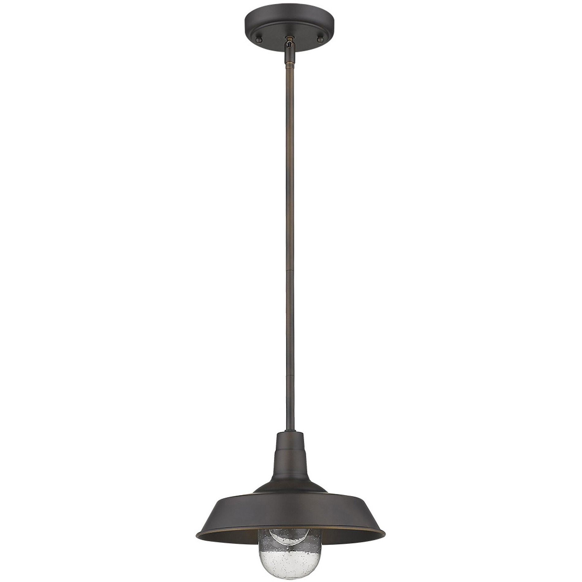 Antique Bronze Shallow Plate Adjustable Pendant Light