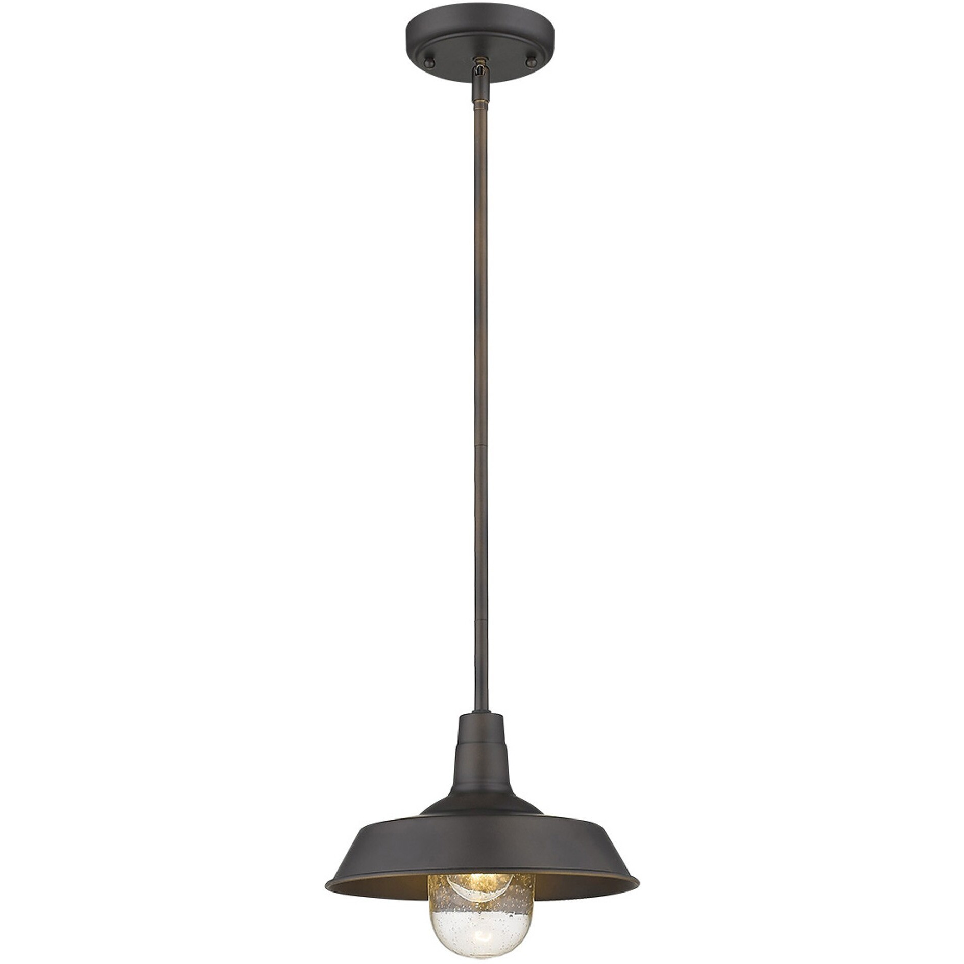 Antique Bronze Shallow Plate Adjustable Pendant Light