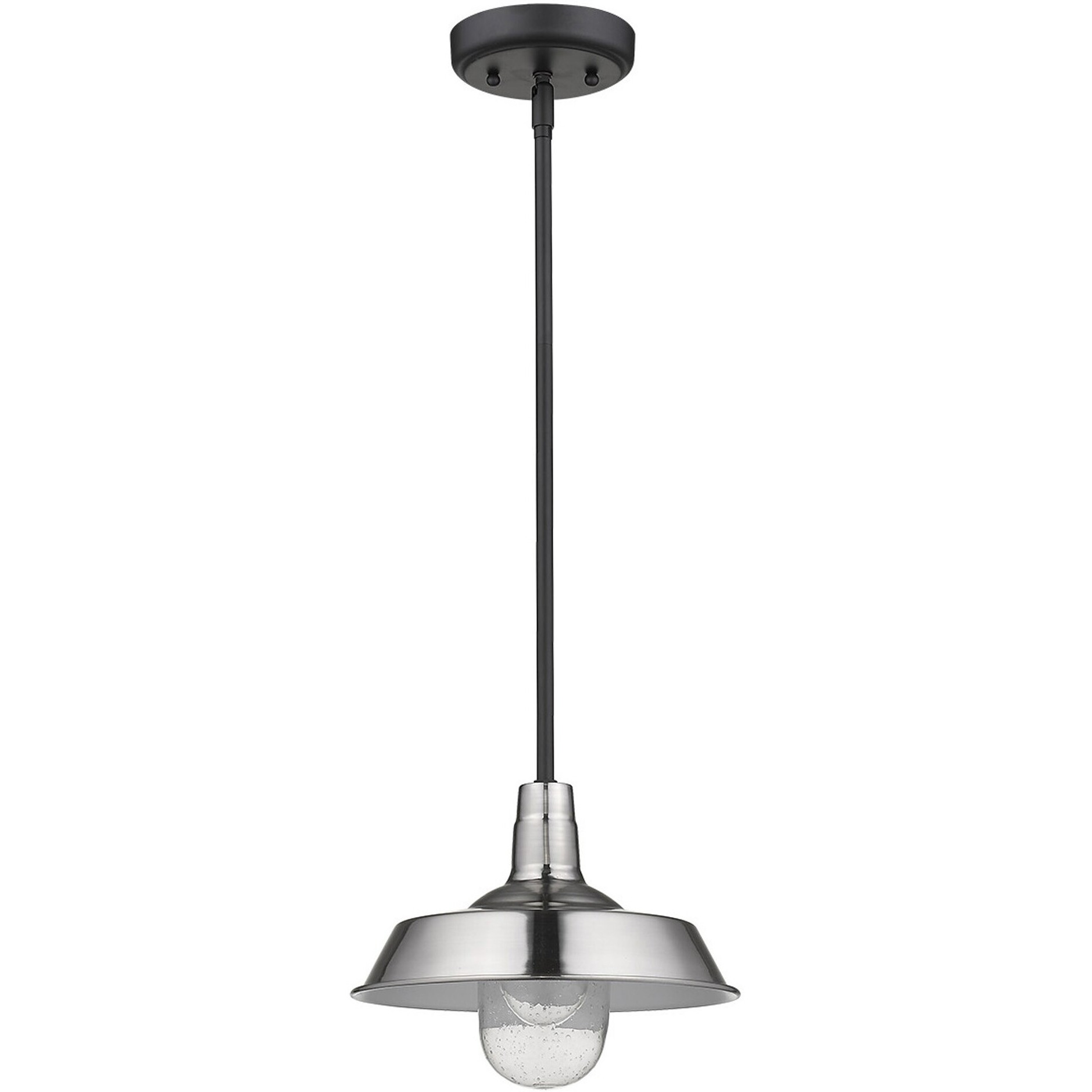 Silver Shallow Plate Adjustable Pendant Light
