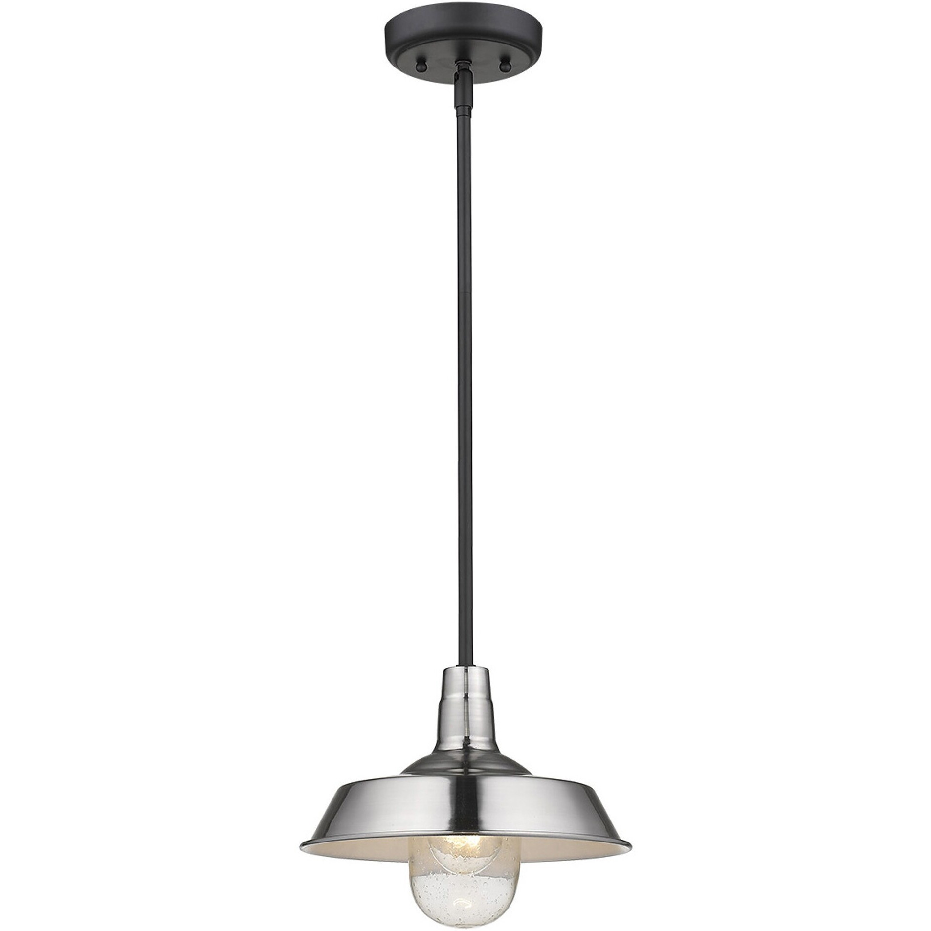 Silver Shallow Plate Adjustable Pendant Light