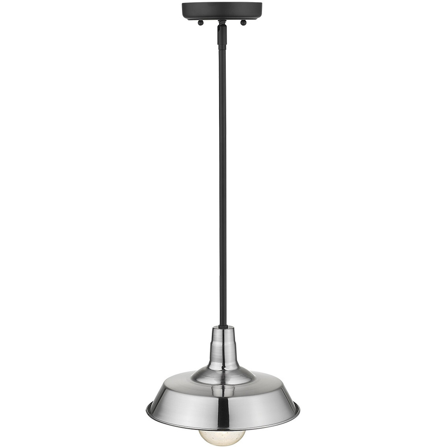 Silver Shallow Plate Adjustable Pendant Light