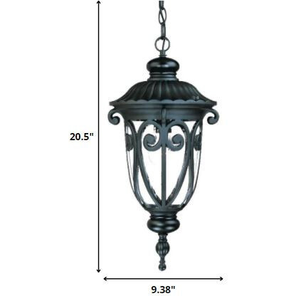 Naples 1-Light Matte Black Hanging Light