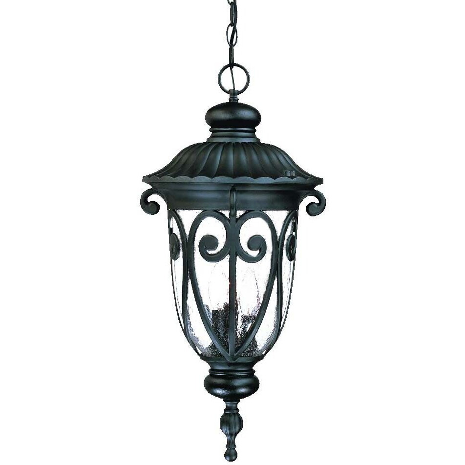 Naples 3-Light Matte Black Hanging Light