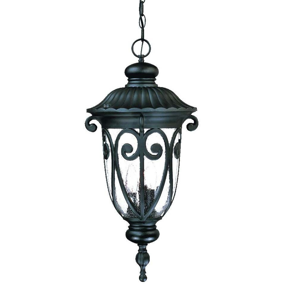 Naples 3-Light Matte Black Hanging Light