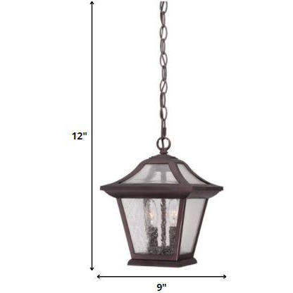 Antique Bronze Birdhouse Shape Outdoor Hanging Light