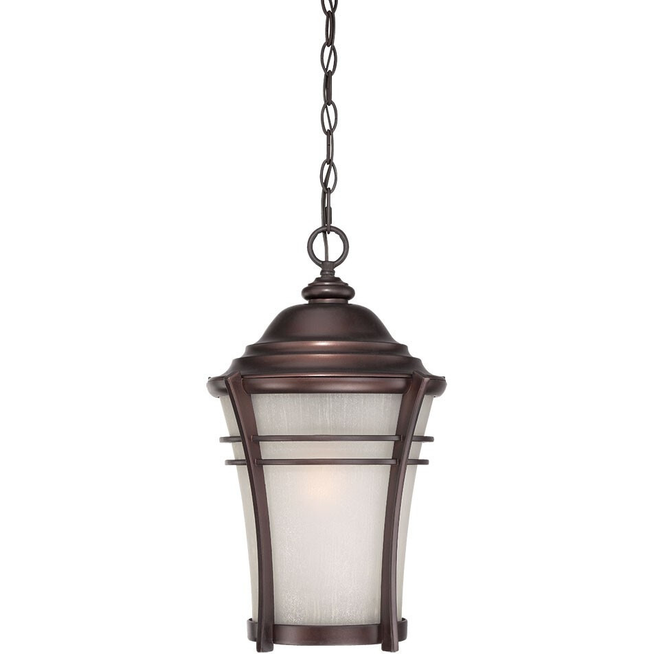 Frosted Glass Bronze Lantern Hanging Light