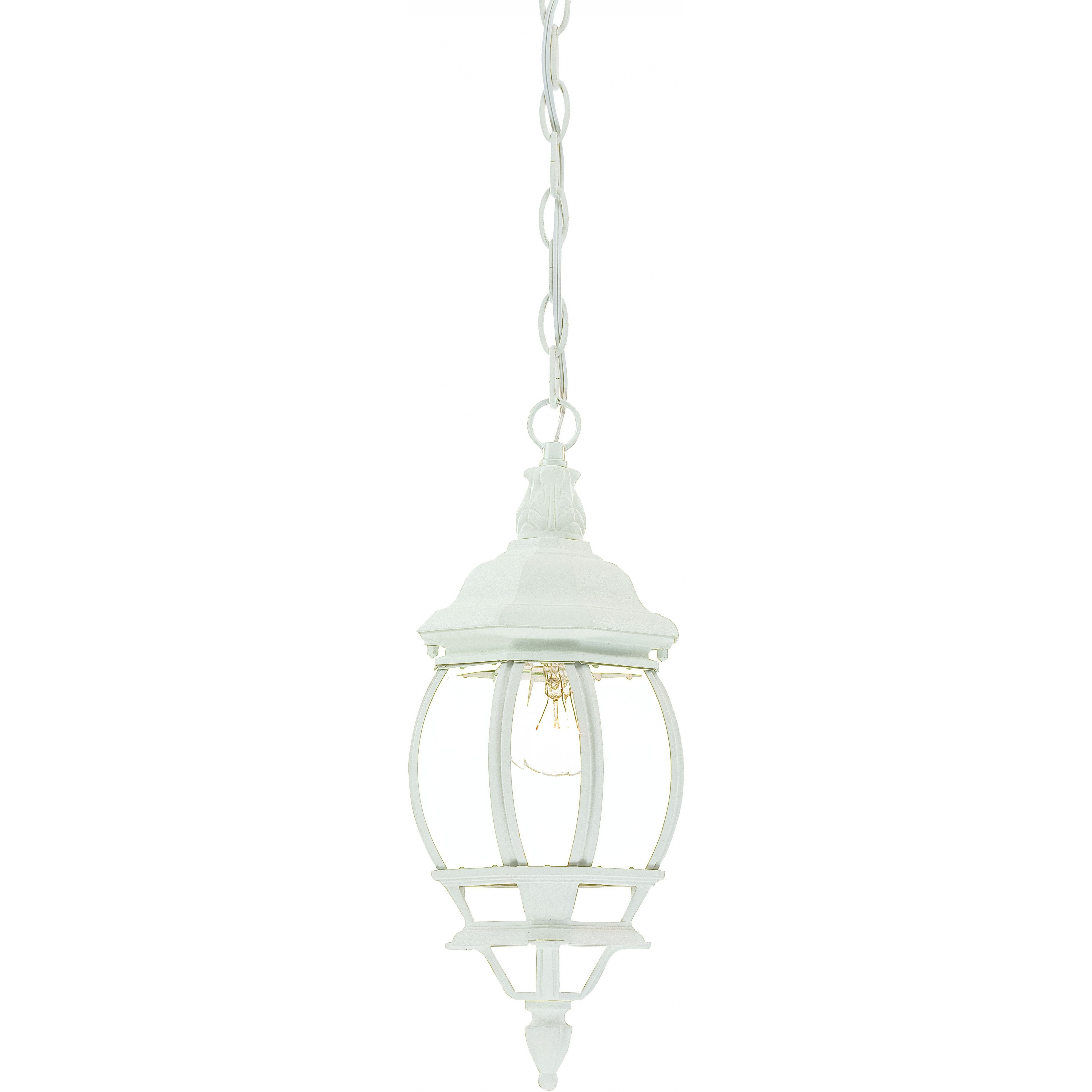 White Glass Globe Hanging Light