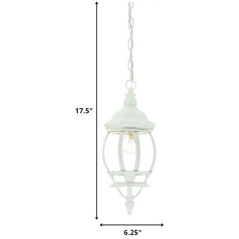 White Glass Globe Hanging Light