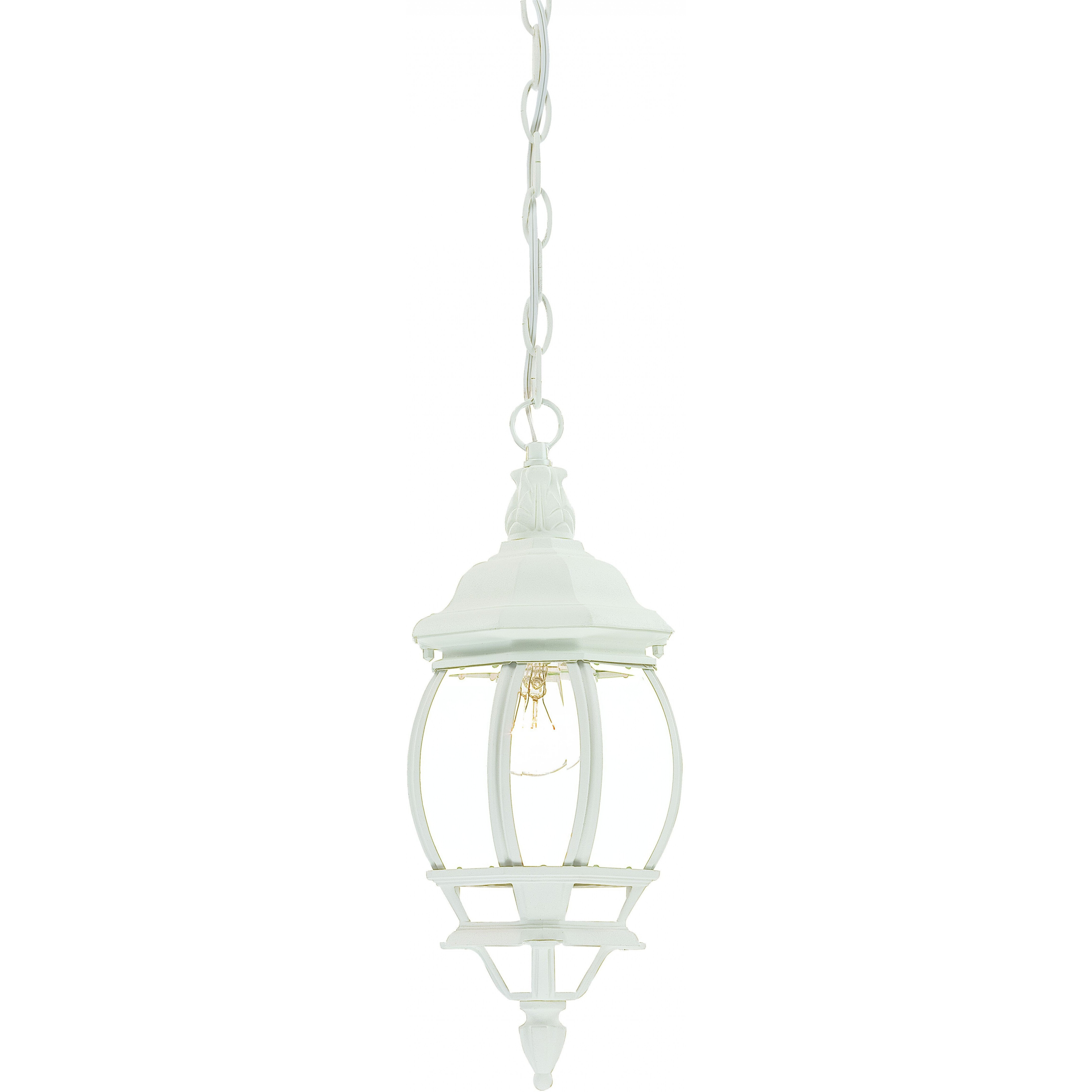 White Glass Globe Hanging Light