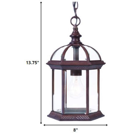 Dark Brown Cage Hanging Light
