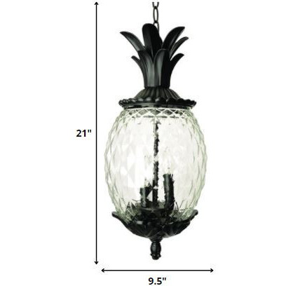 Lanai 3-Light Black Coral Hanging Light
