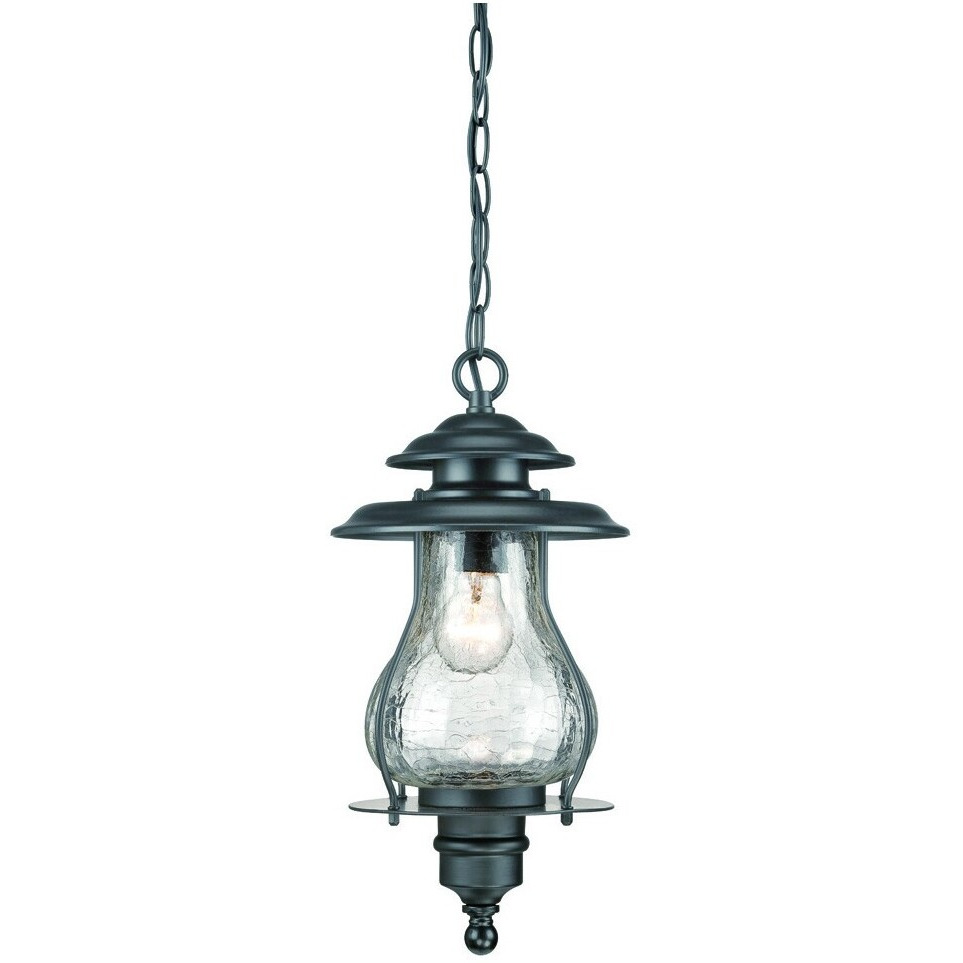Matte Black Oil Lantern Hanging Light