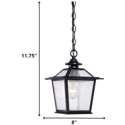 Matte Black Terrarium Shape Hanging Light