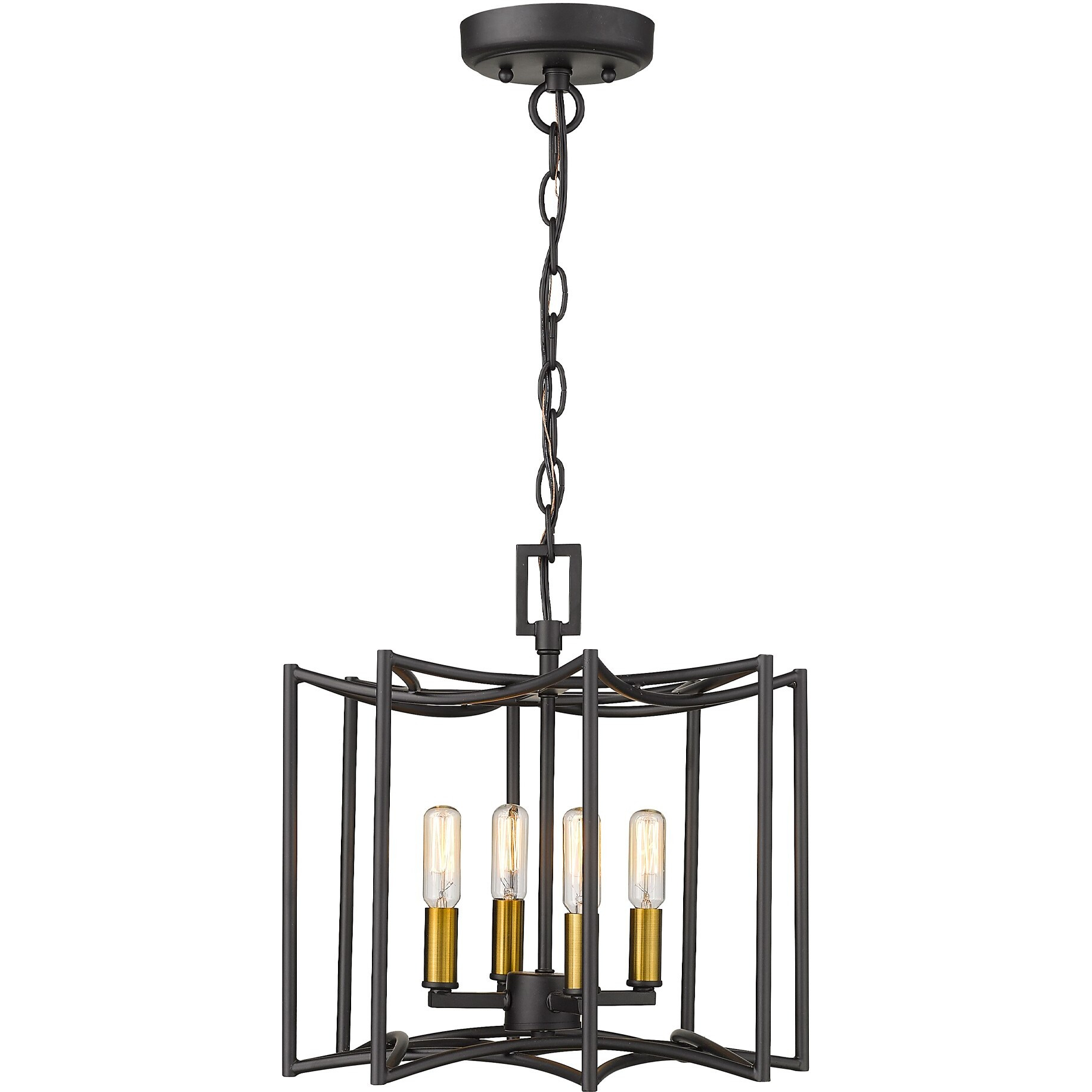 Rhian 4-Light Matte Black Pendant