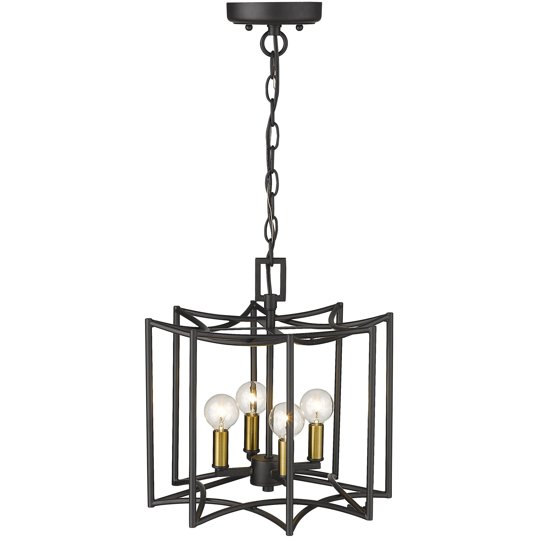 Rhian 4-Light Matte Black Pendant