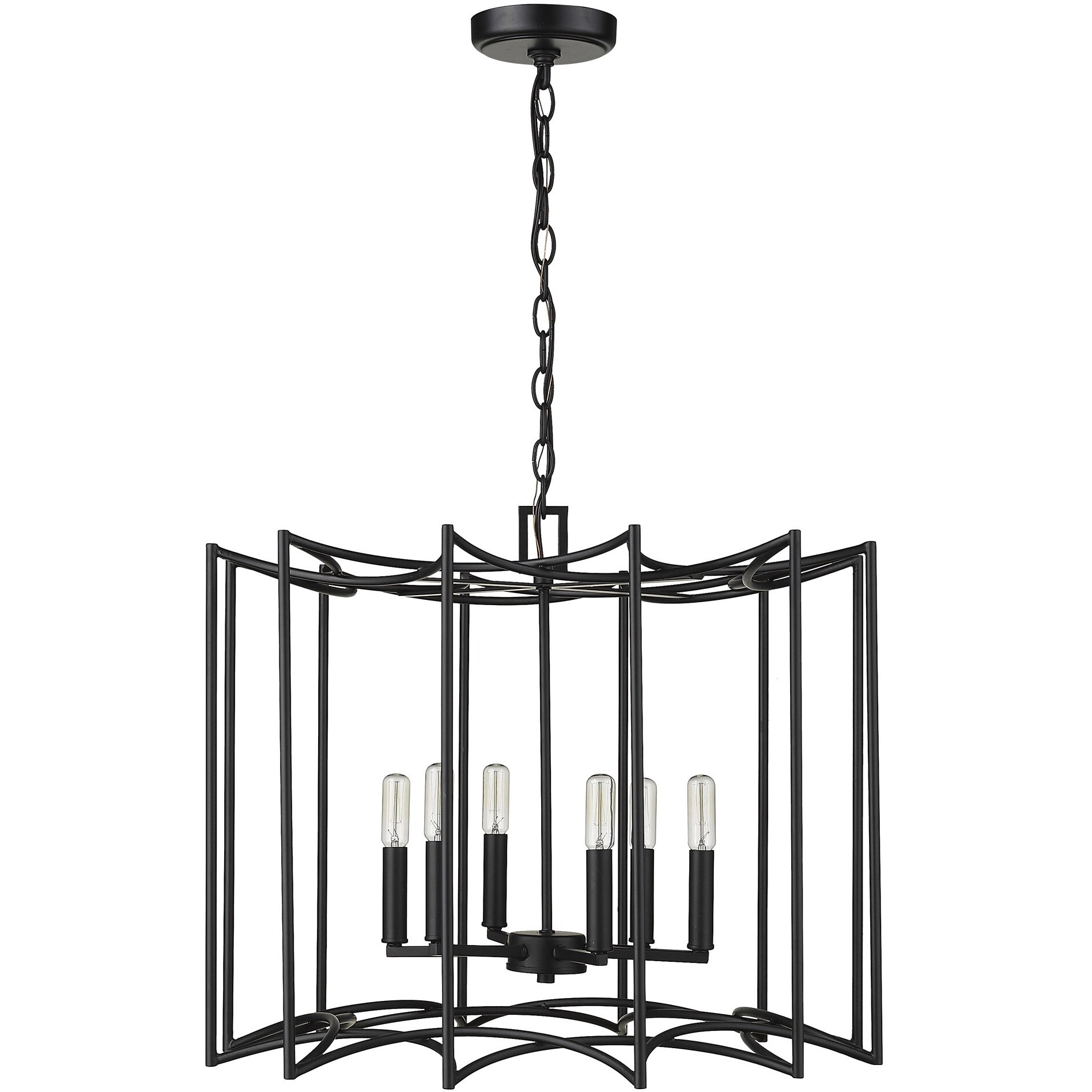 Rhian 8-Light Matte Black Pendant